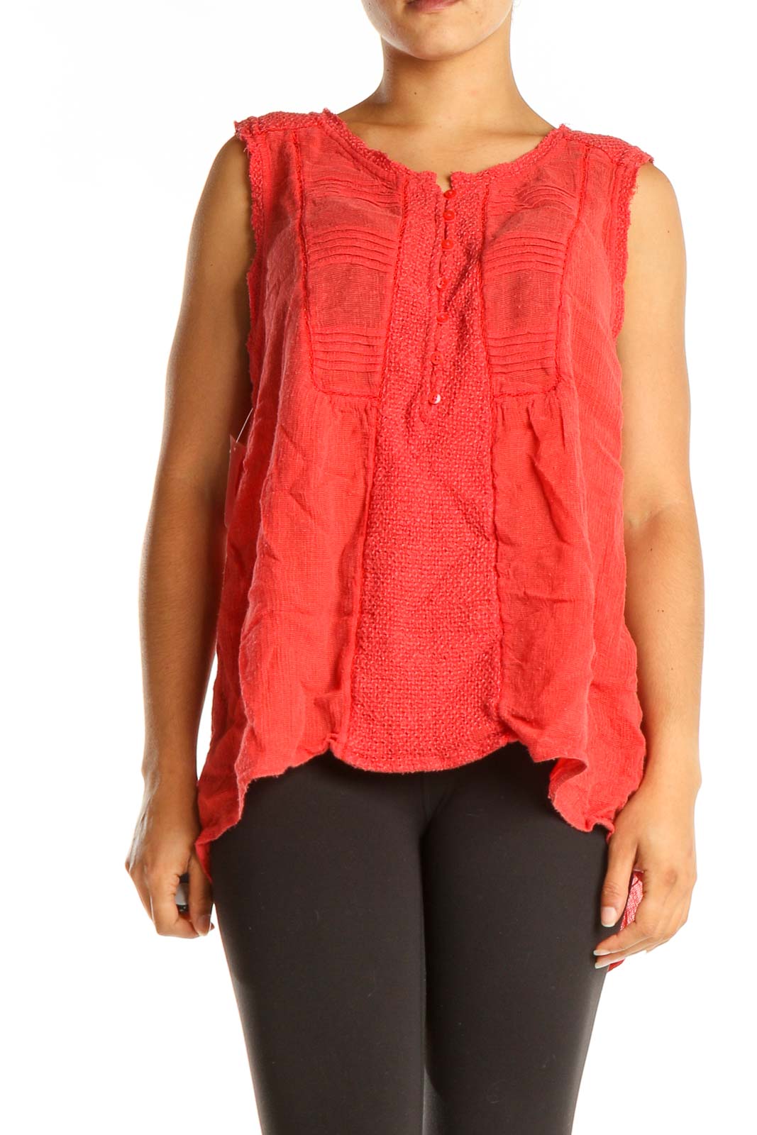 Red Bohemian Blouse Front