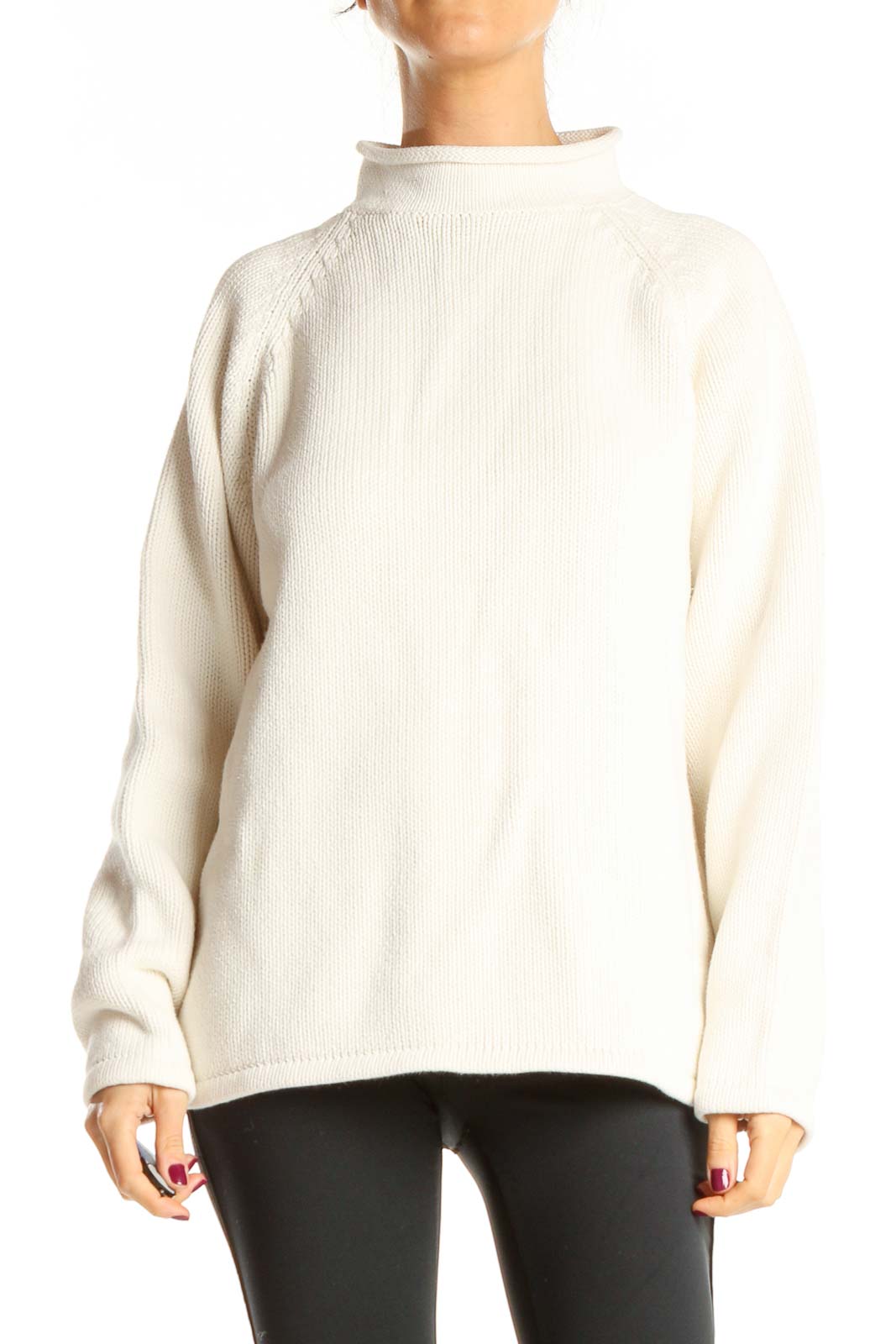 White Classic Sweater Front