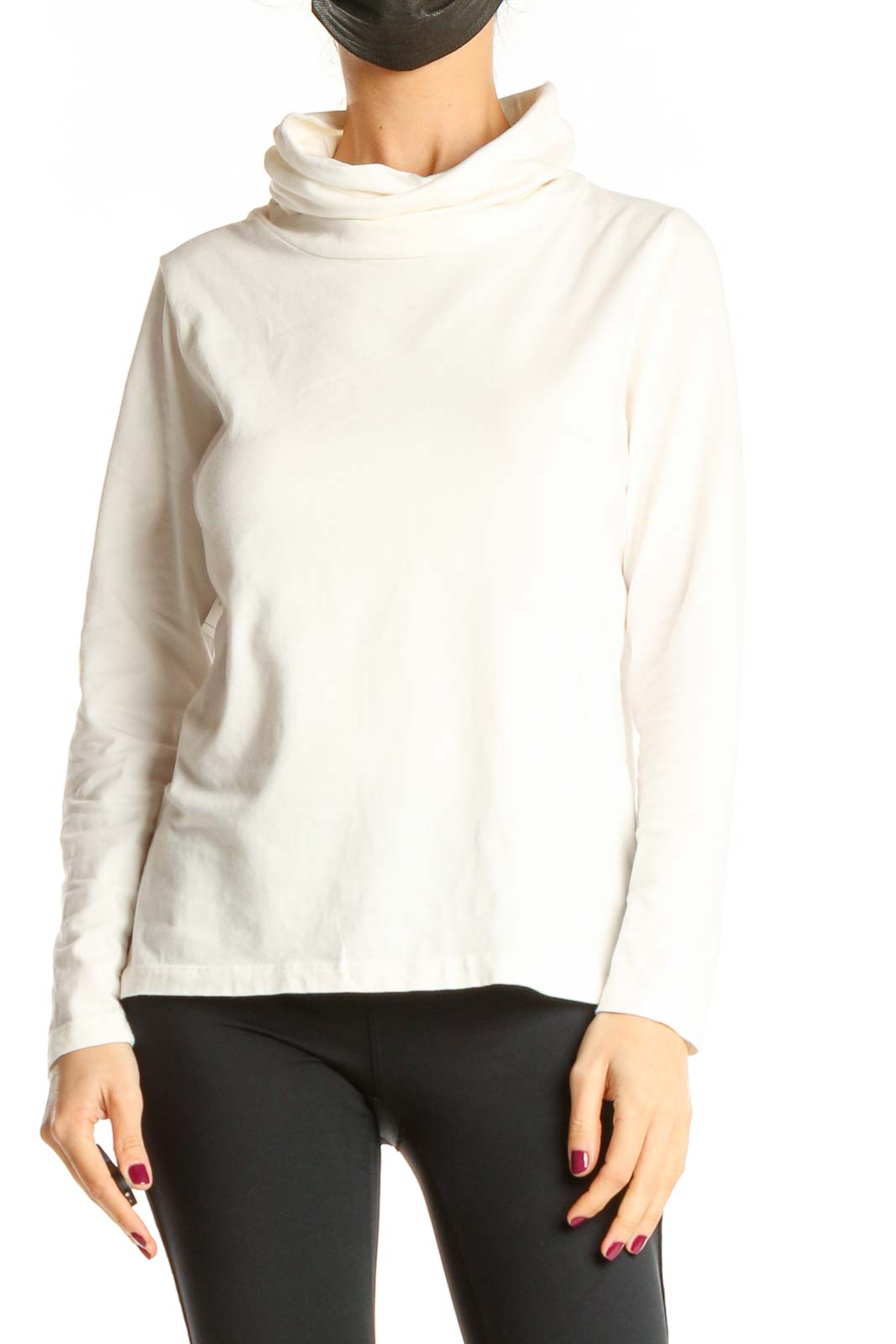 White All Day Wear Sweater Front