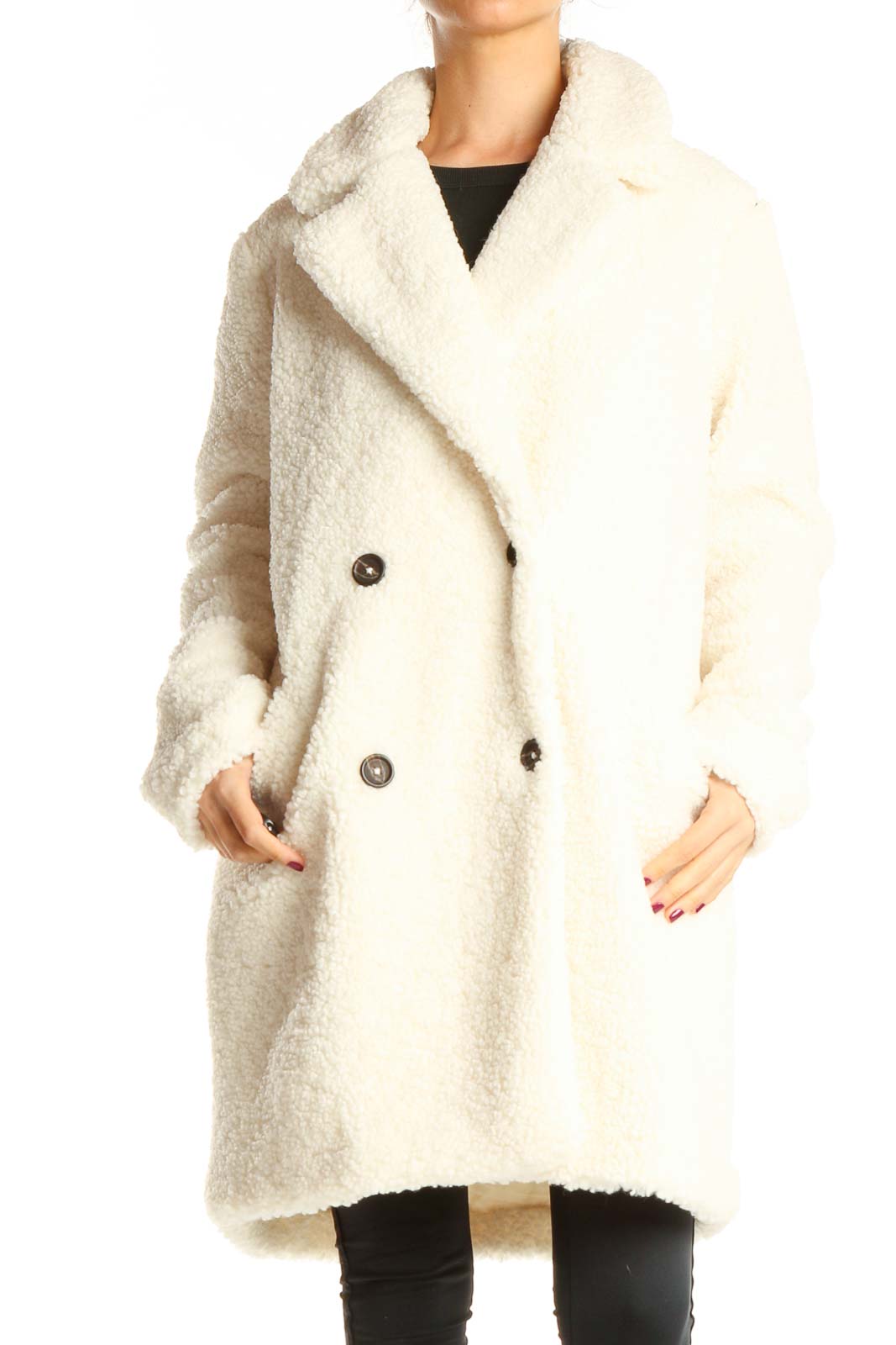 White Fur Coat Front