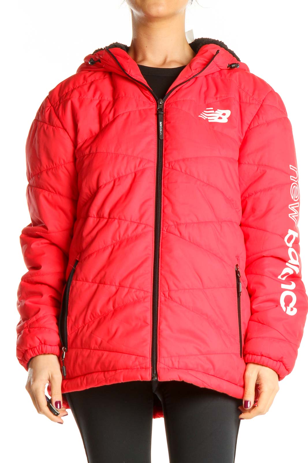Red Puffer Jacket Front