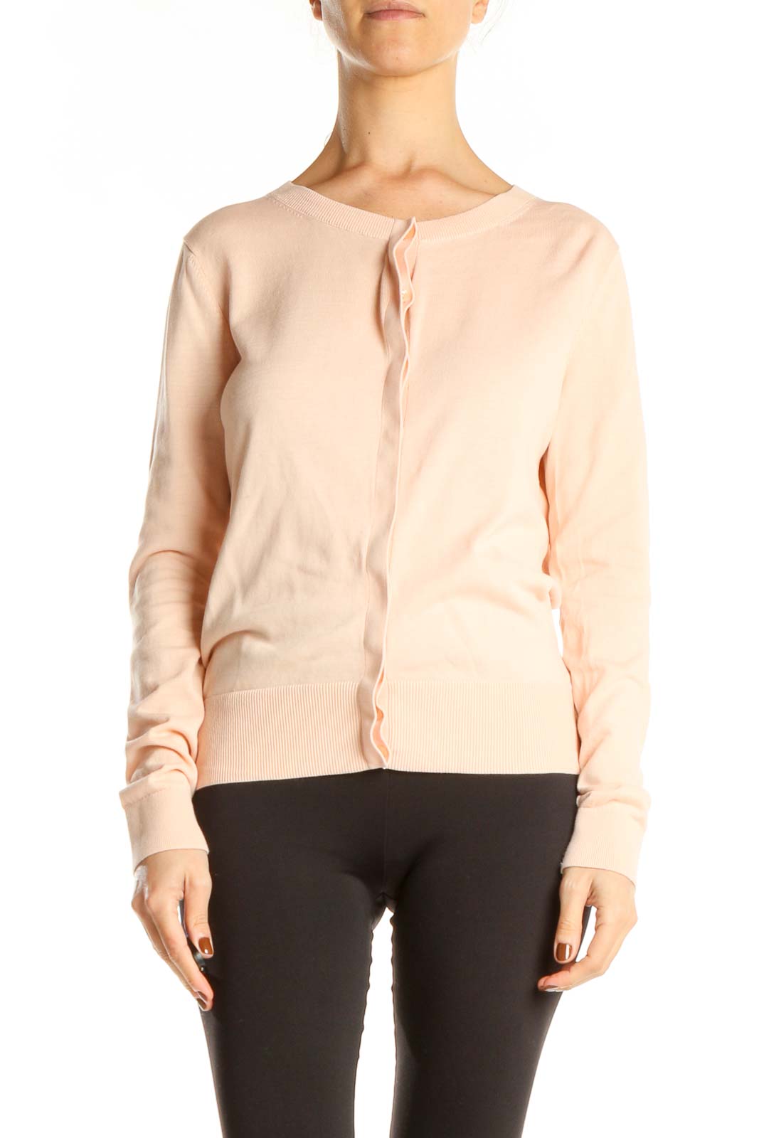 Pink All Day Wear Cardigan Front