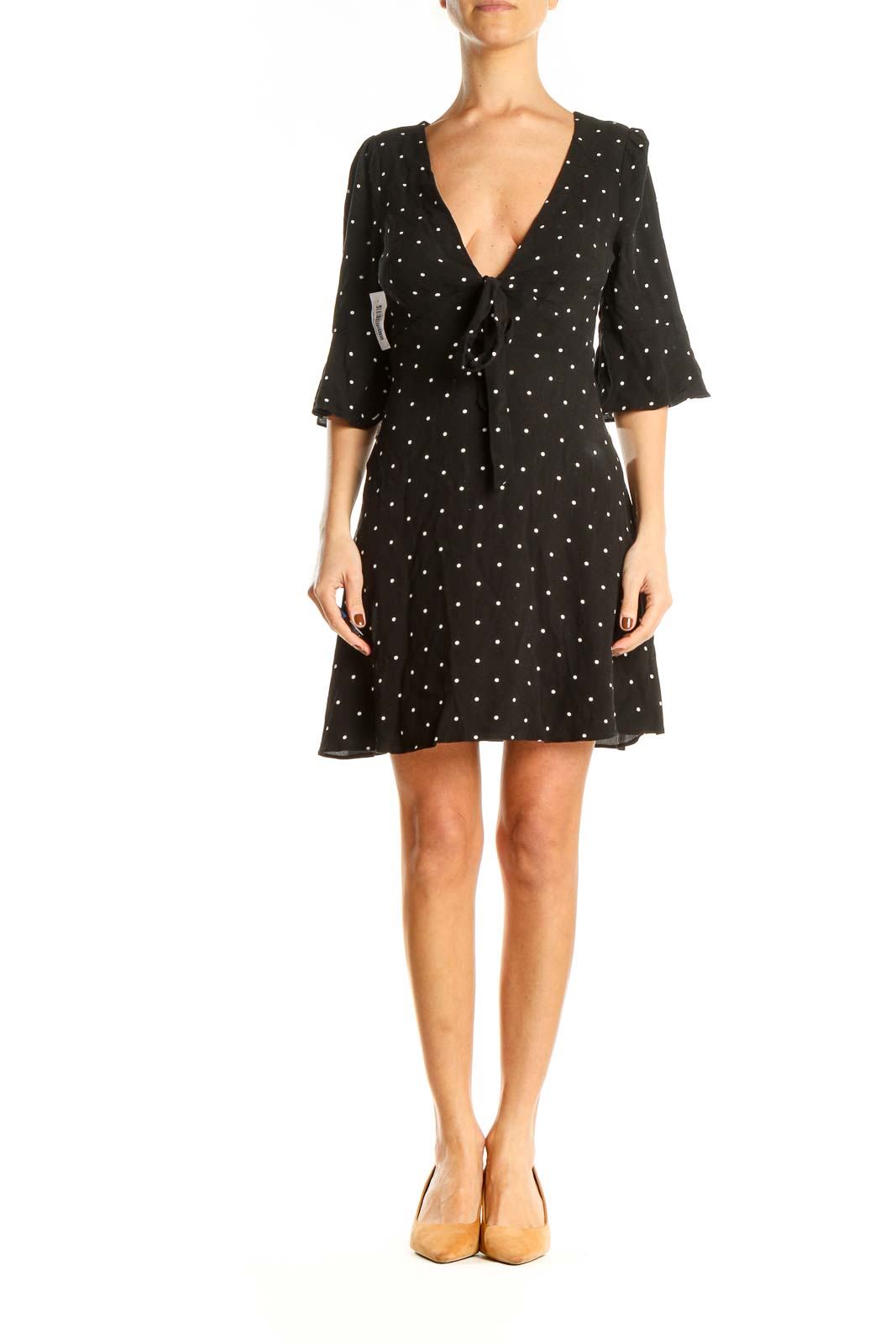 Free people black 2025 polka dot dress