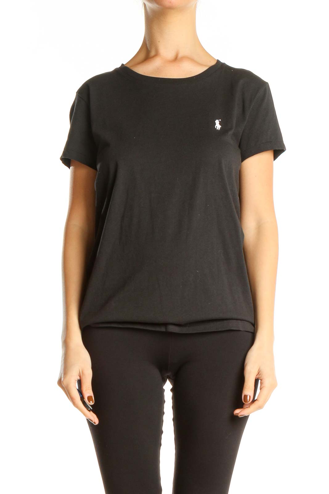 Black Casual Top Front