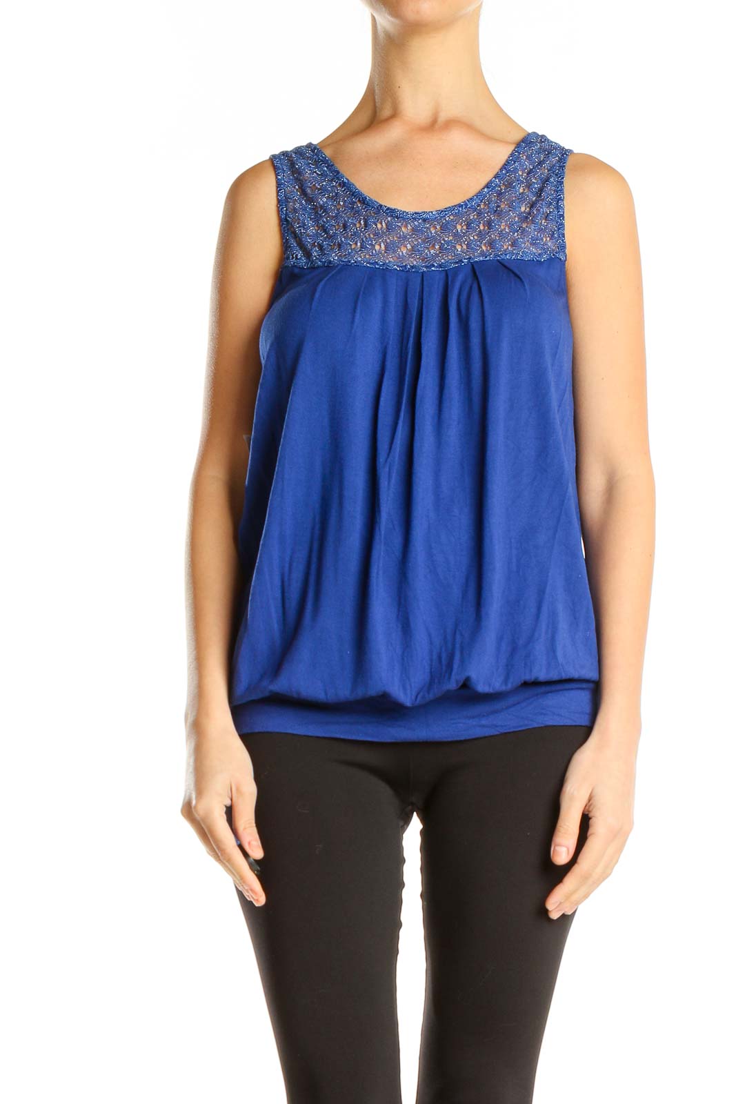 Blue Holiday Tank Top Front