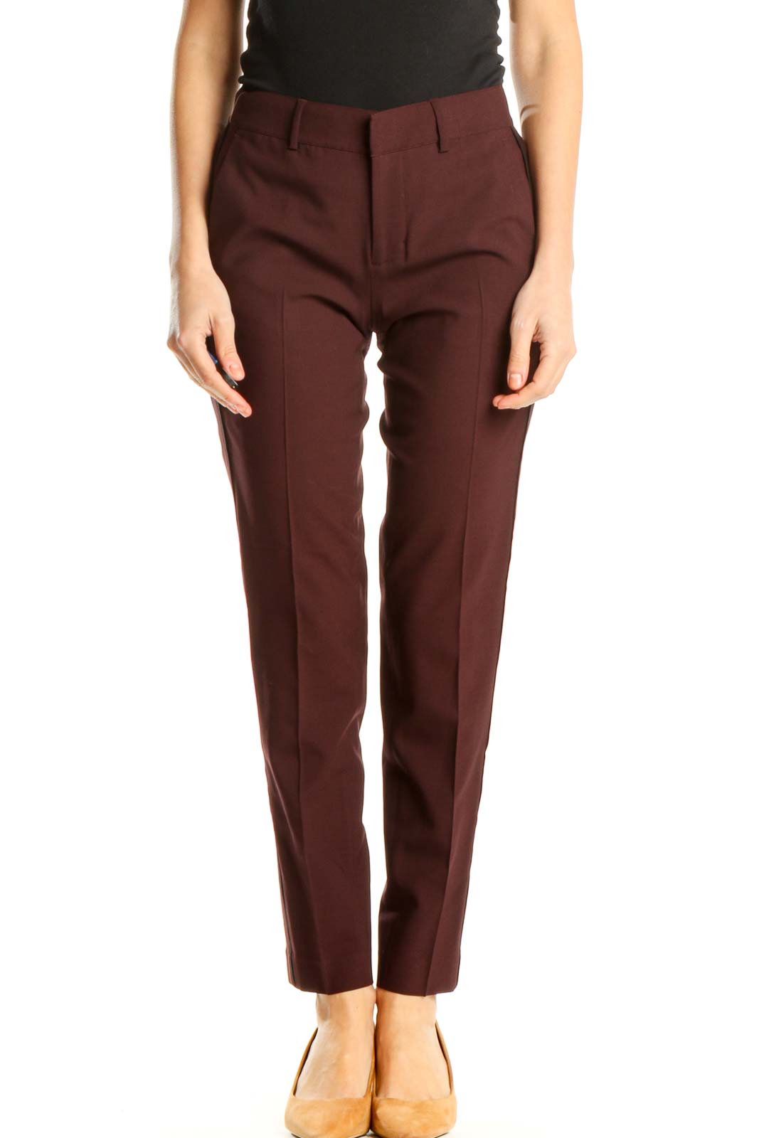 Brown Casual Trousers Front