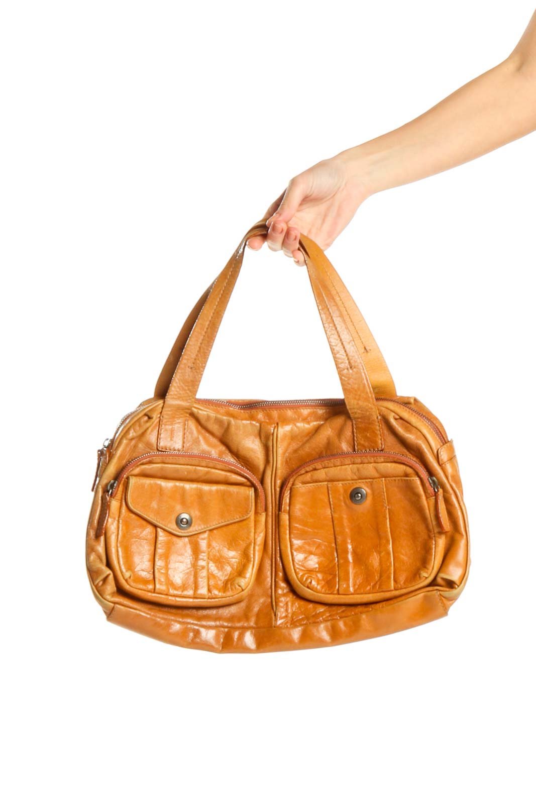 Orange Duffle Bag Front