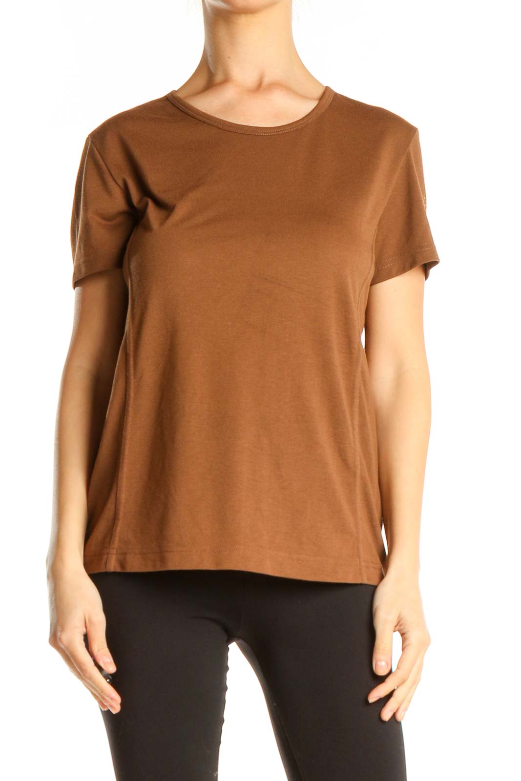 Brown All Day Wear T-Shirt Front