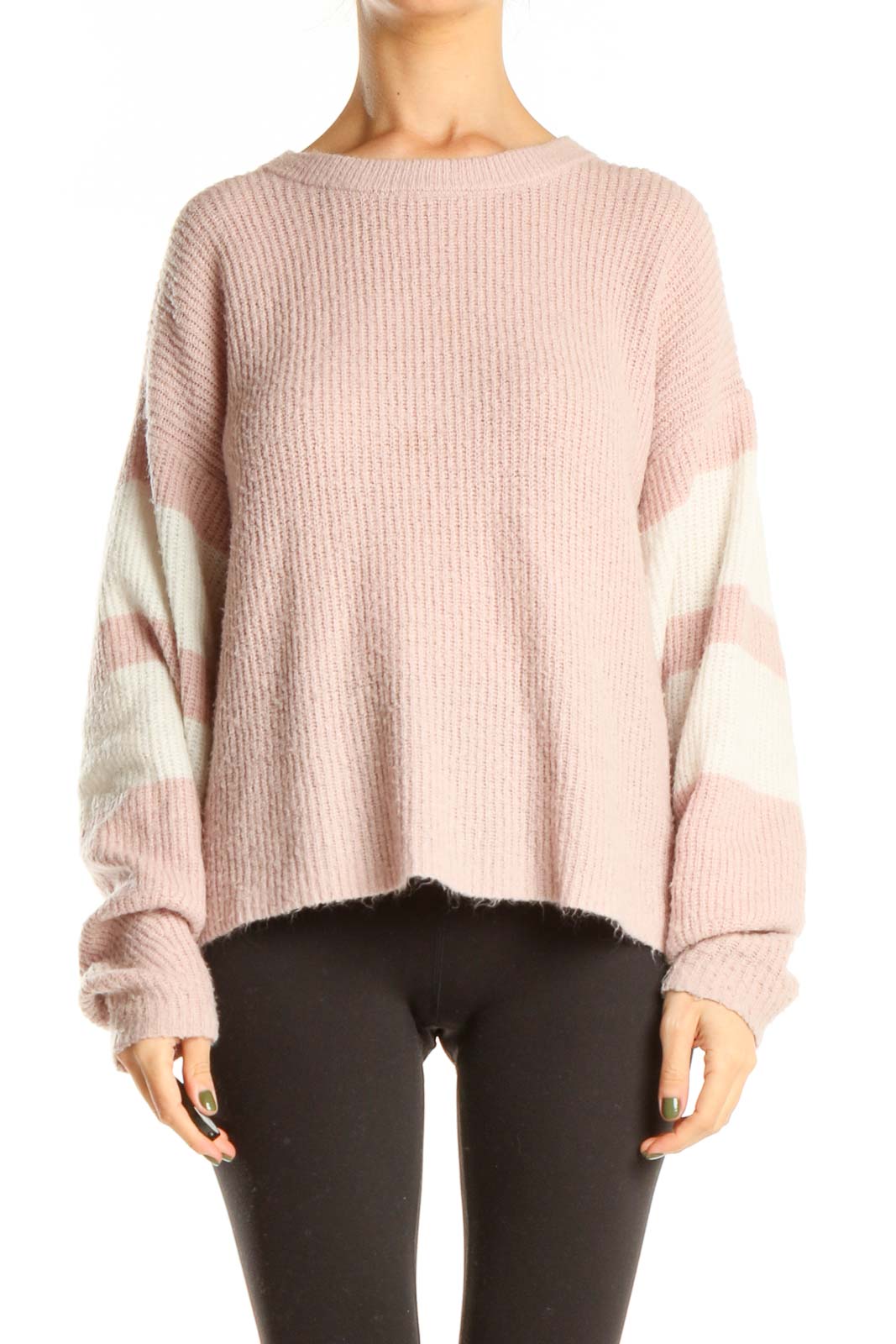 Pink White Brunch Sweater Front