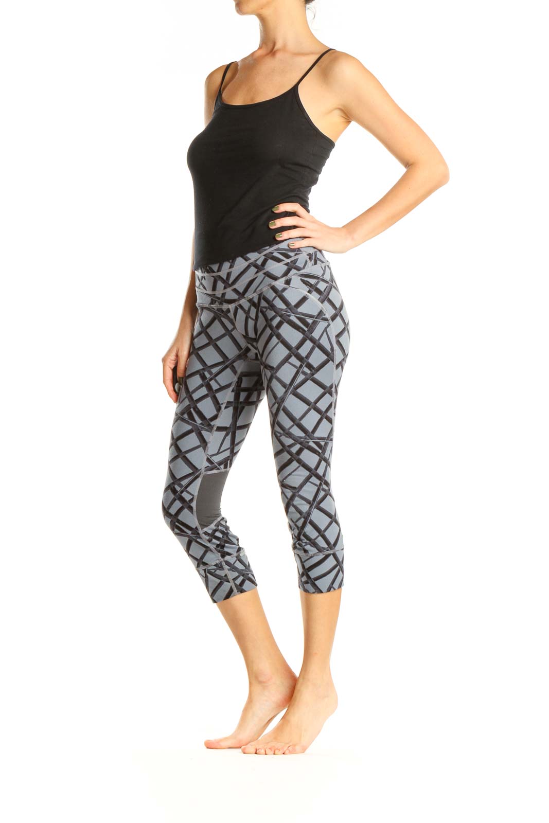 Black Textured Activewear Leggings