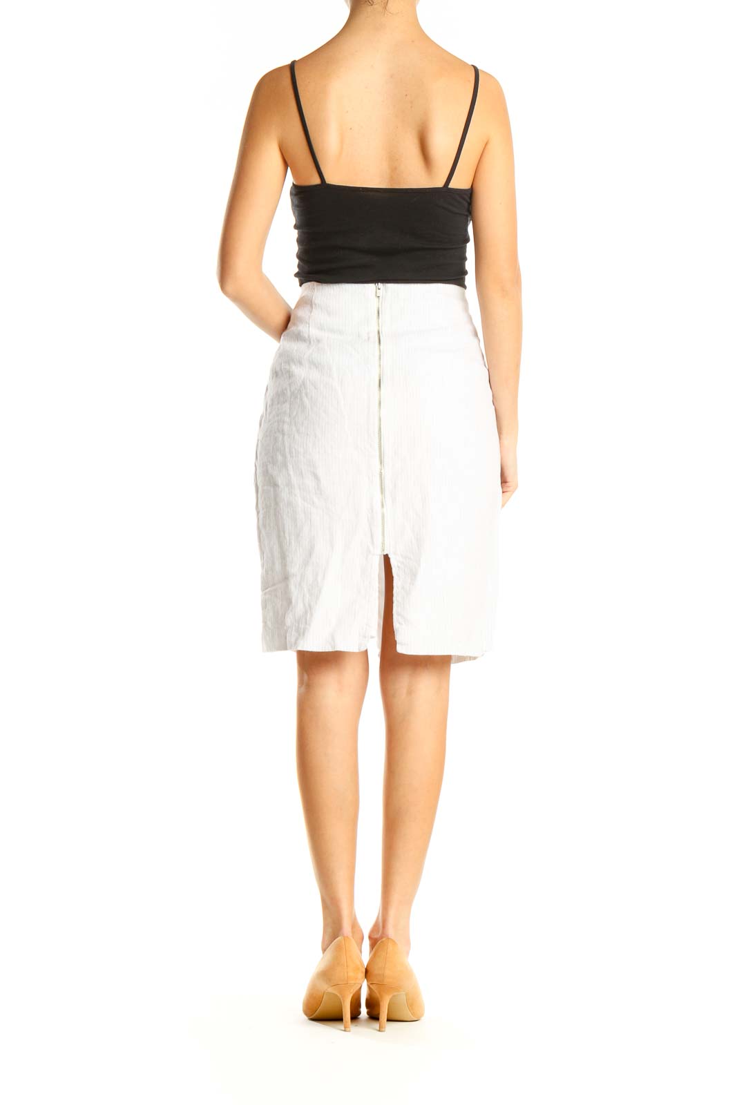 White denim pencil clearance skirt banana republic