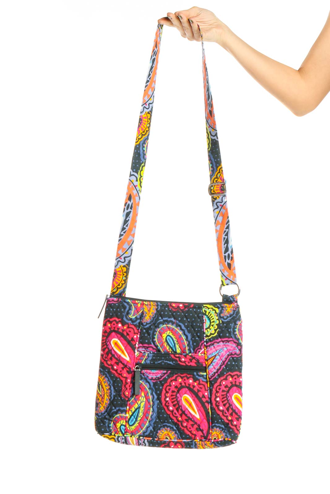 Multicolor Paisley Crossbody Bag Front