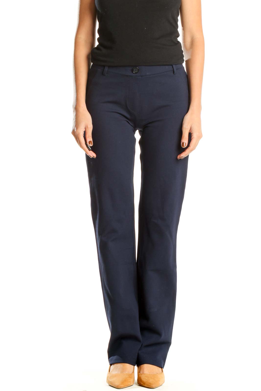 Blue All Day Wear Trousers Front