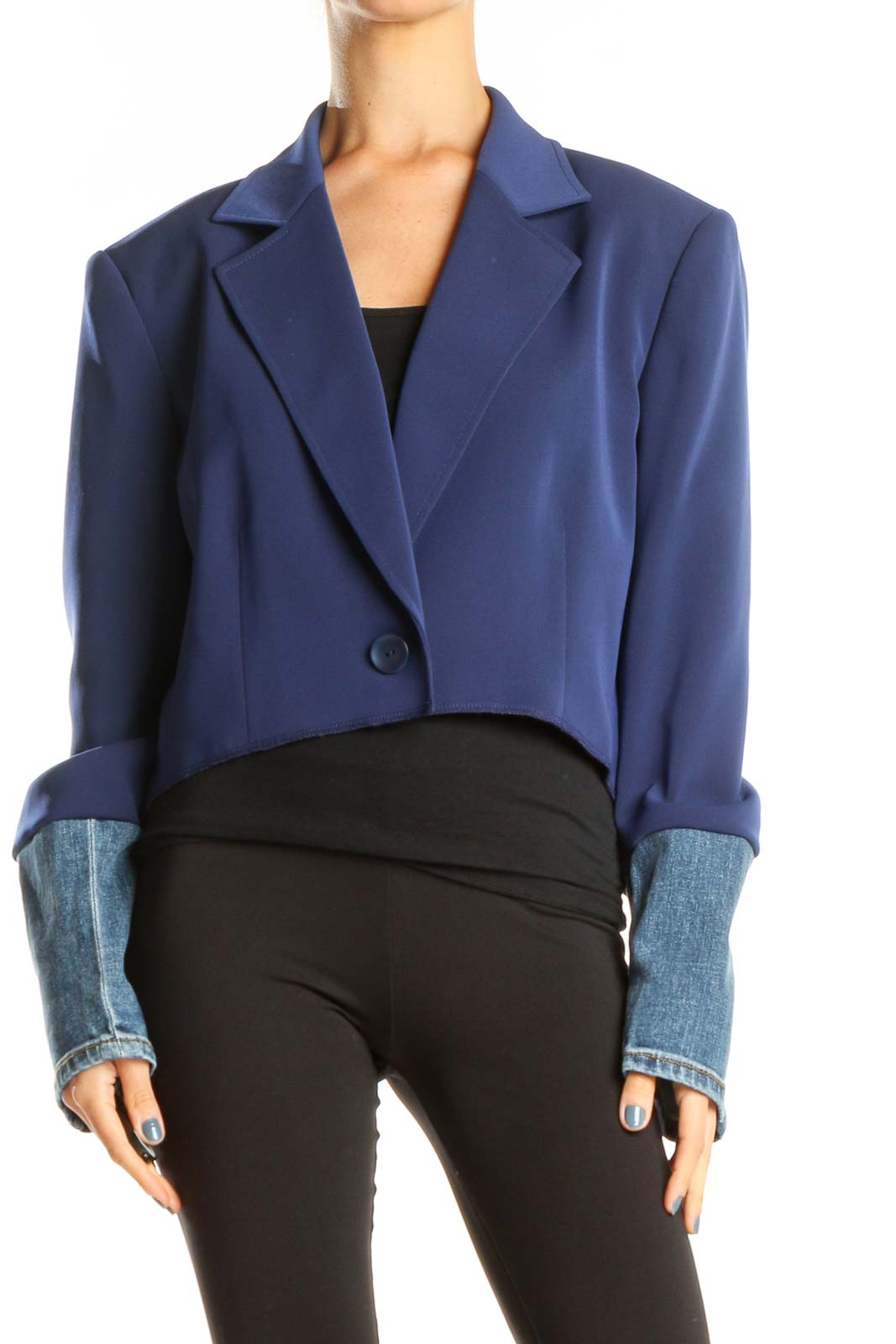 Reworked: Back to work cropped jacket Front