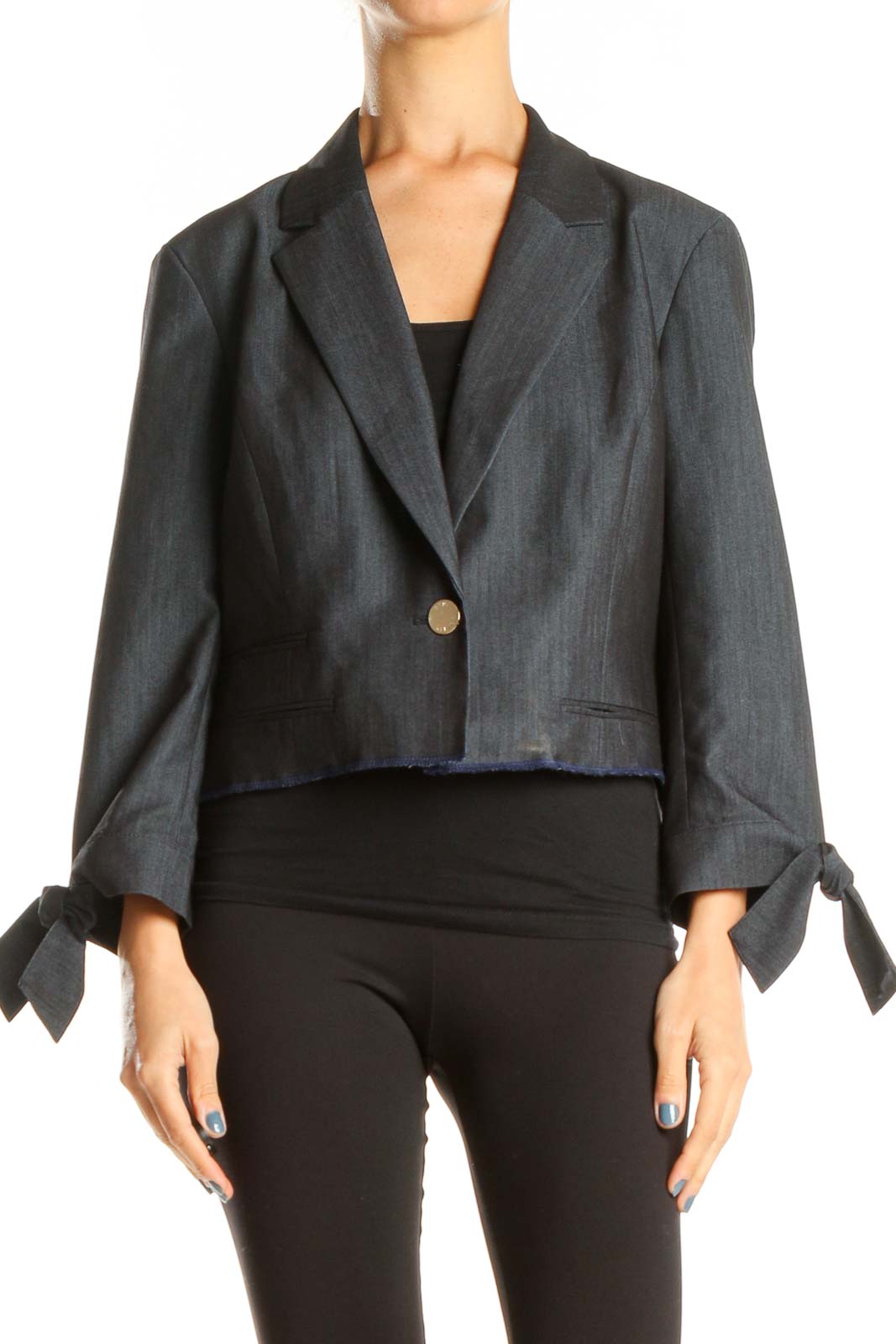 Reworked: Back to work cropped jacket Front