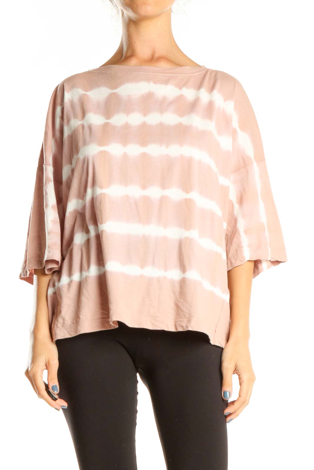 Pink Tie And Dye Chic Top Front