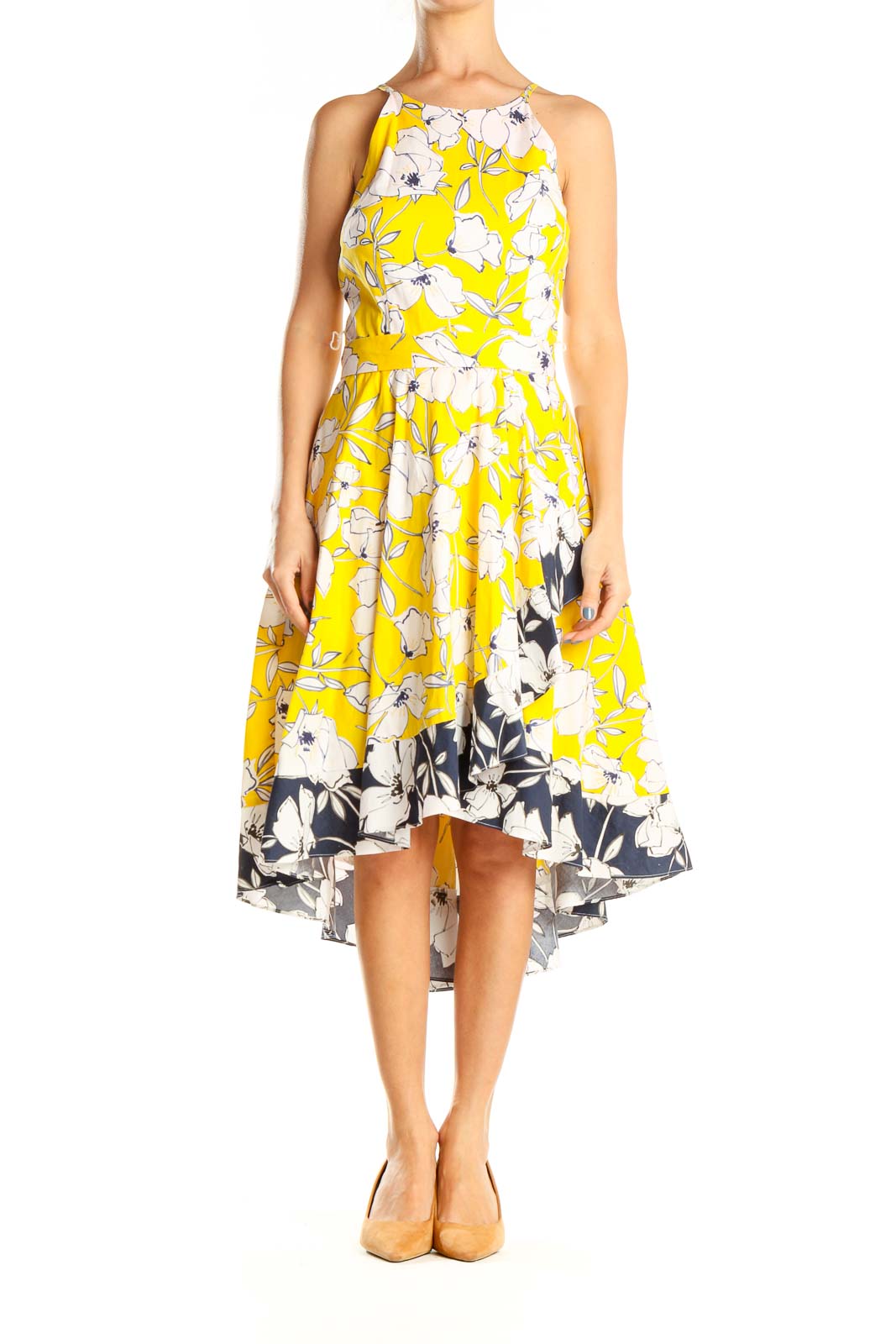 Eliza j clearance yellow floral dress