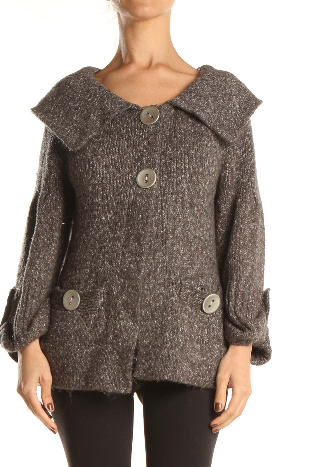 Gray All Day Wear Sweater Front