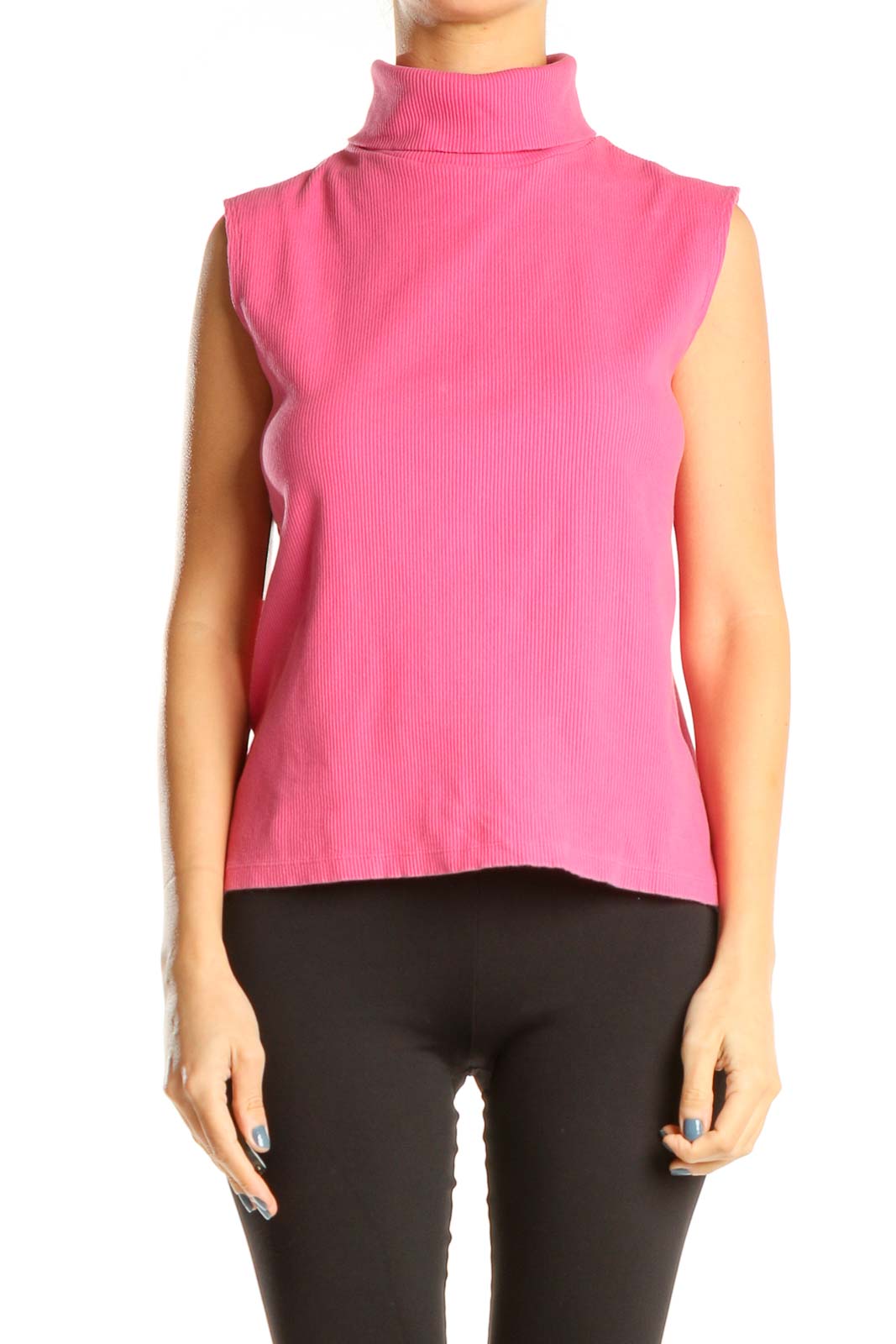 Pink Sweater Vest Top Front