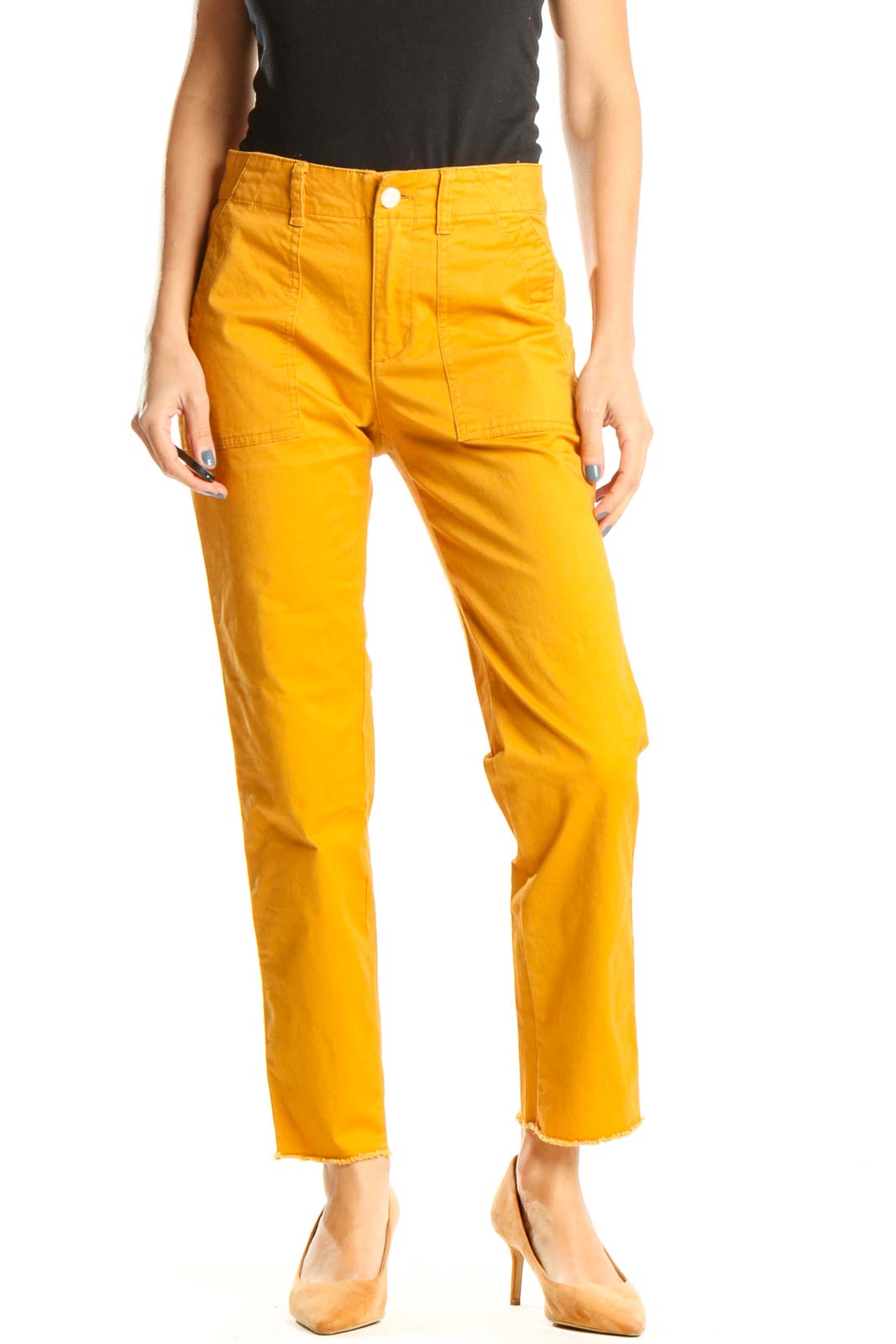 Yellow All Day Wear Pants Front