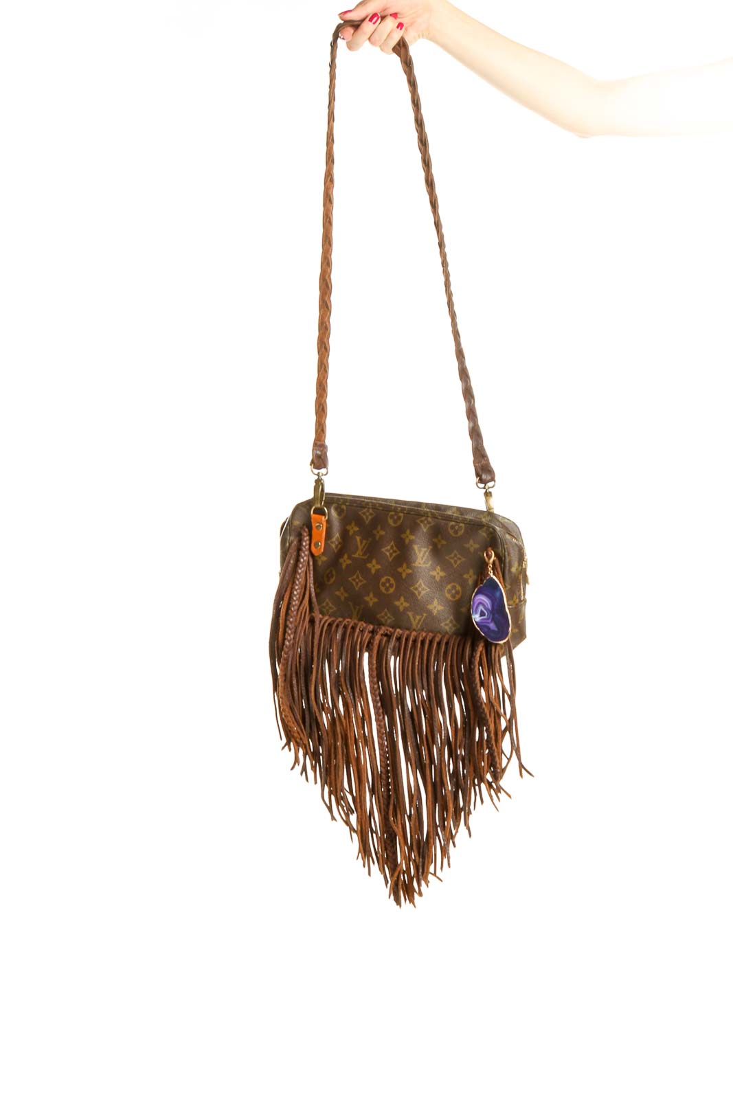 Authentic Louis Vuitton Reworked Fringe Crossbody Bag With 
