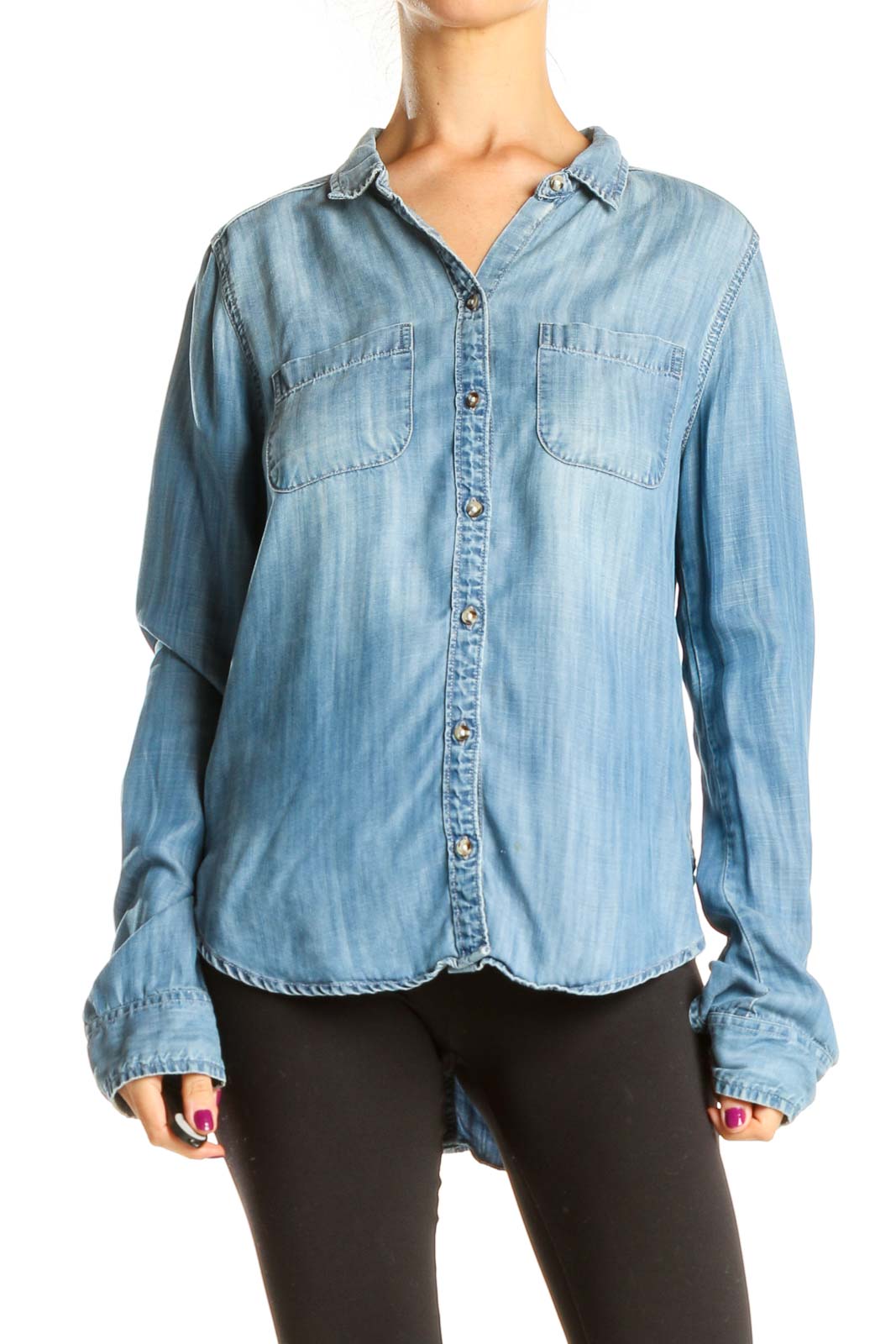 Blue Denim All Day Wear Top Front