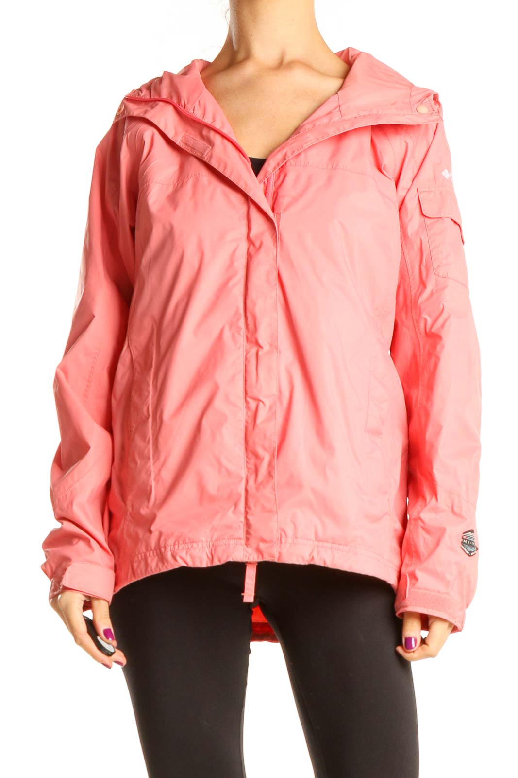Pink Windbreaker Jacket Front