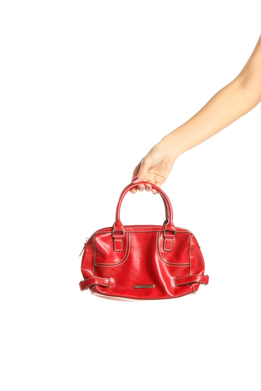 Red Satchel Bag Front