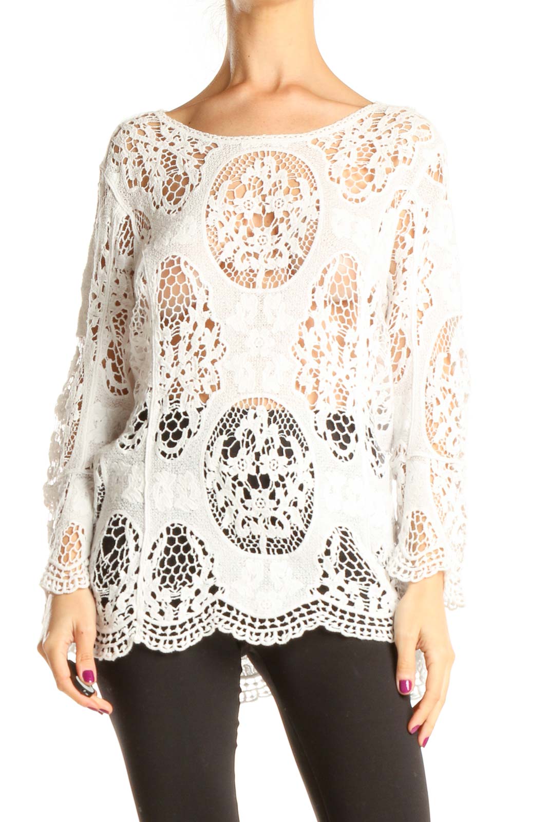 White Lace Classic Top Front