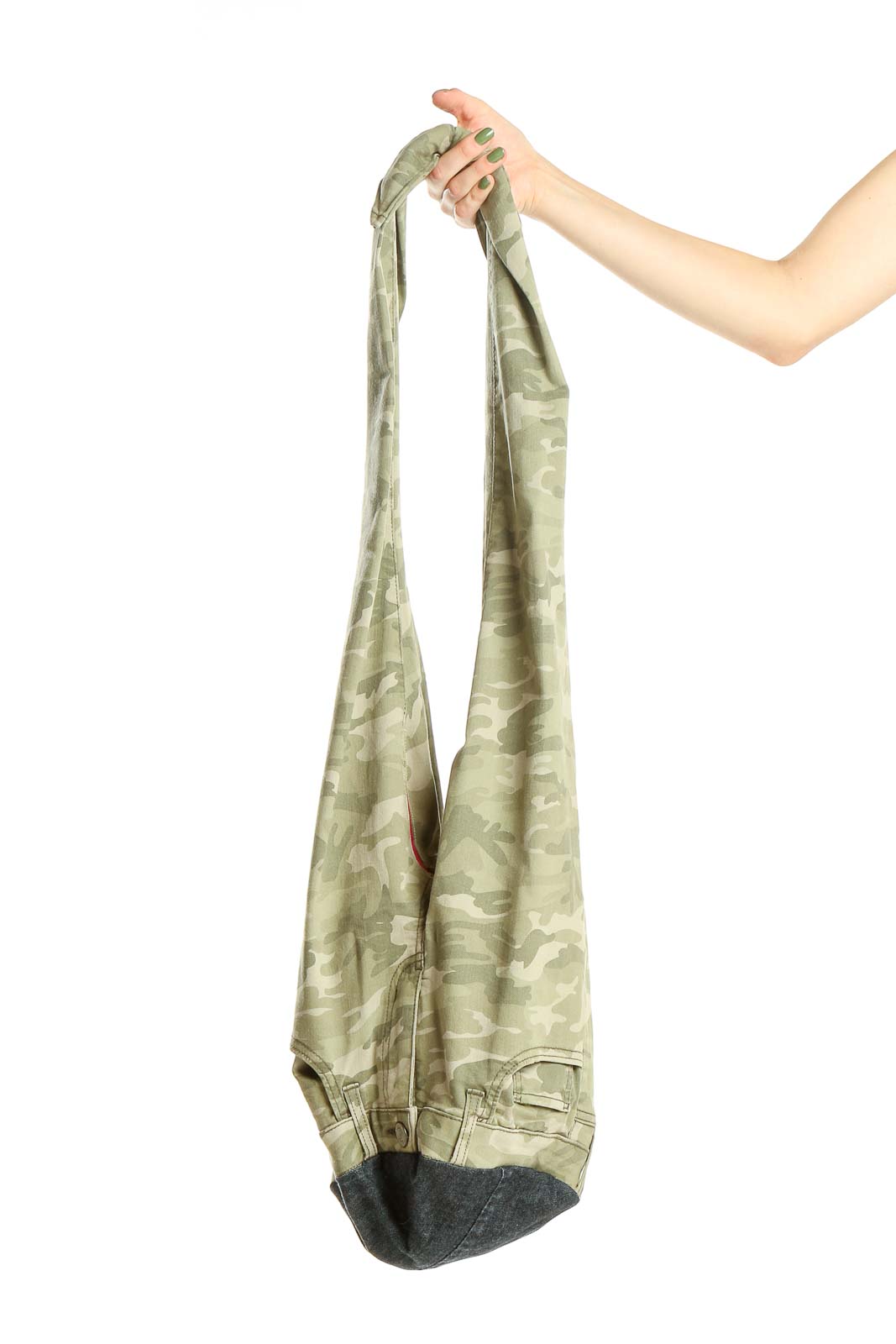 Camouflage Pants Reworked Bag Front