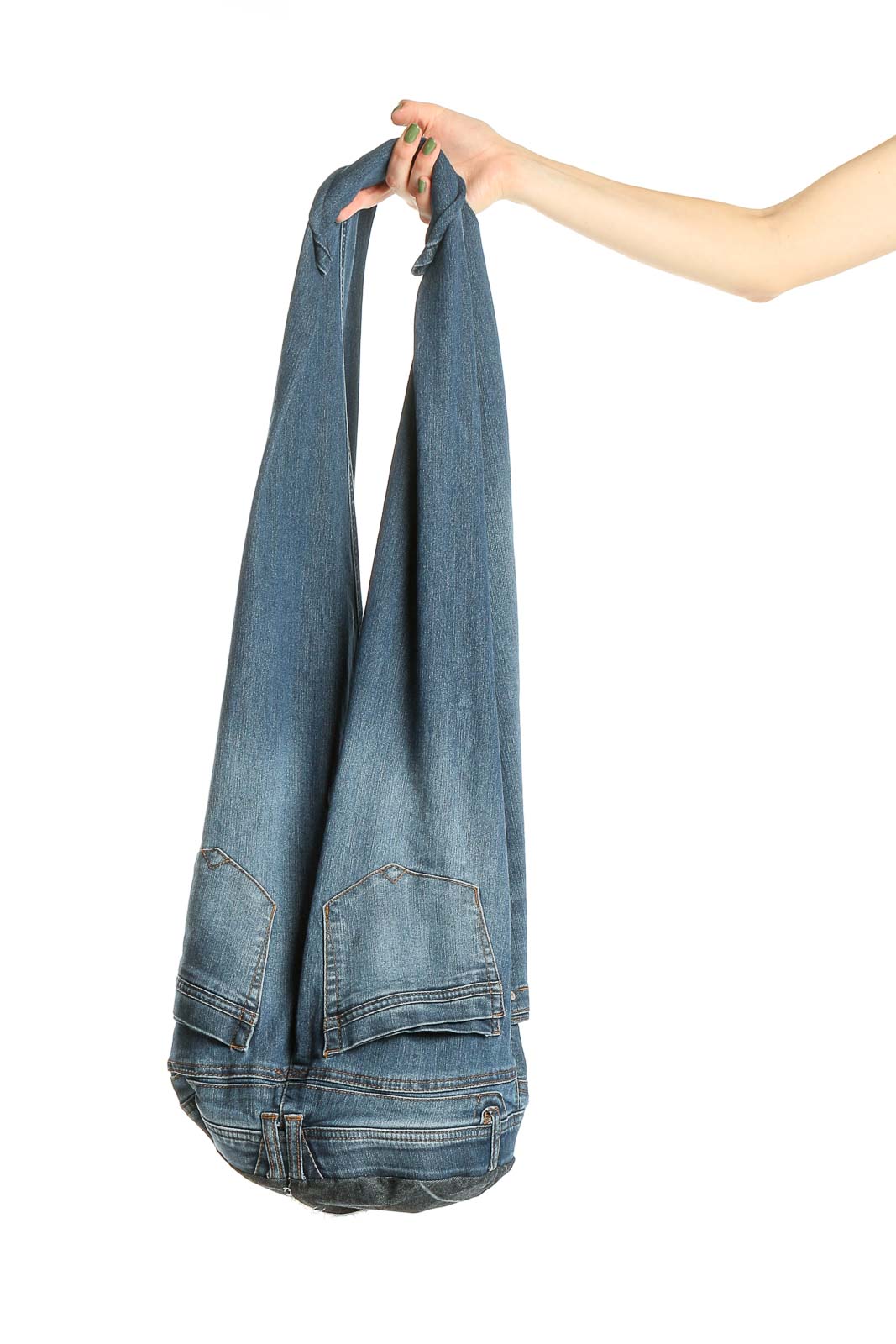 Blue Jeans Reworked Bag Front