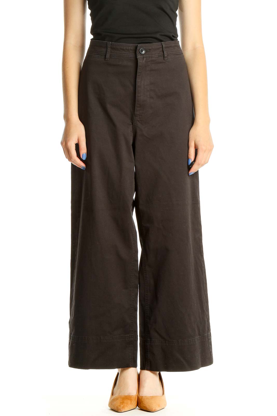 Black Chic Trousers Front