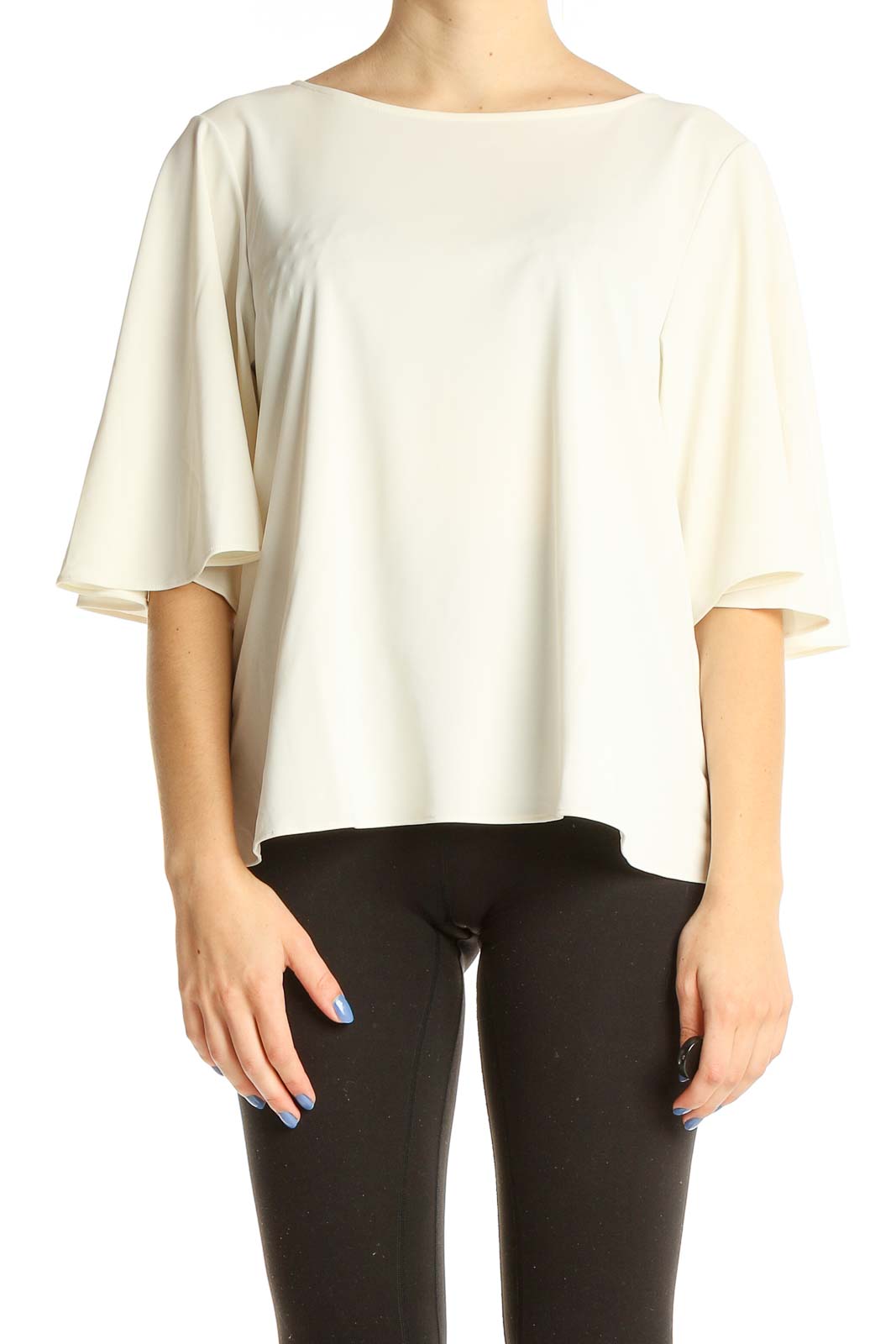 White All Day Wear Blouse Front