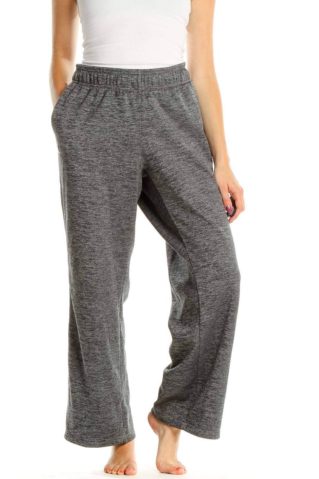 Gray All Day Wear Trousers Front