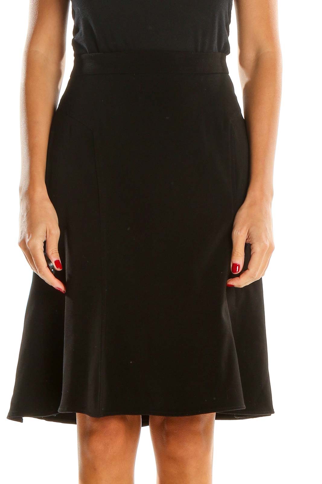 Black Brunch A-Line Skirt Front