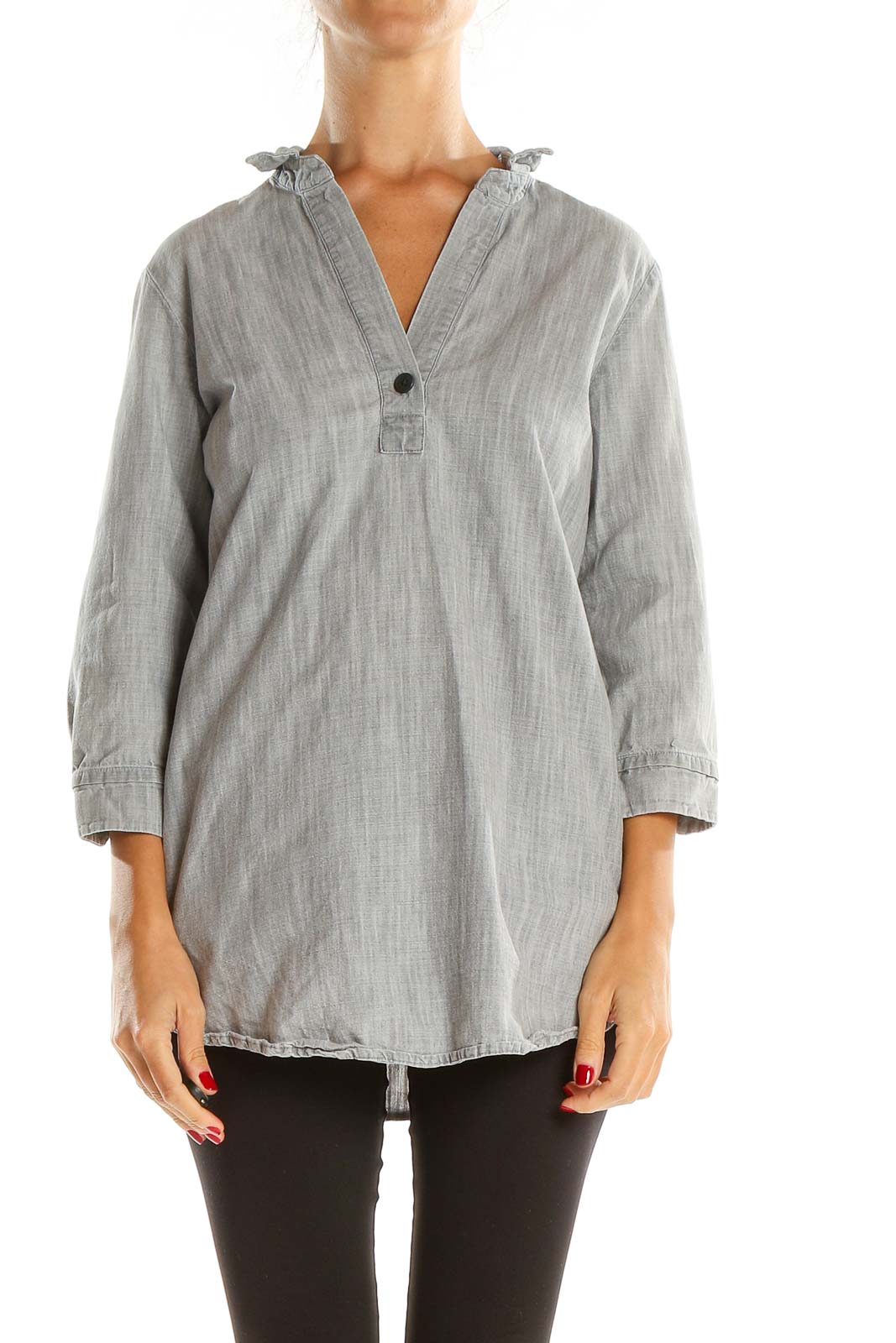 Gray All Day Wear Top Front