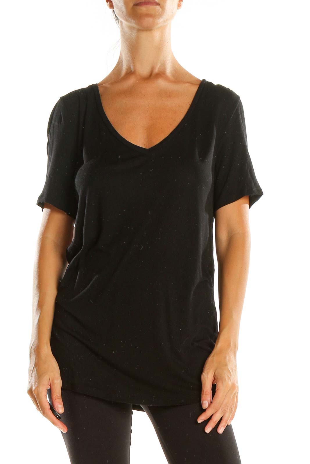 Black All Day Wear T-Shirt Front