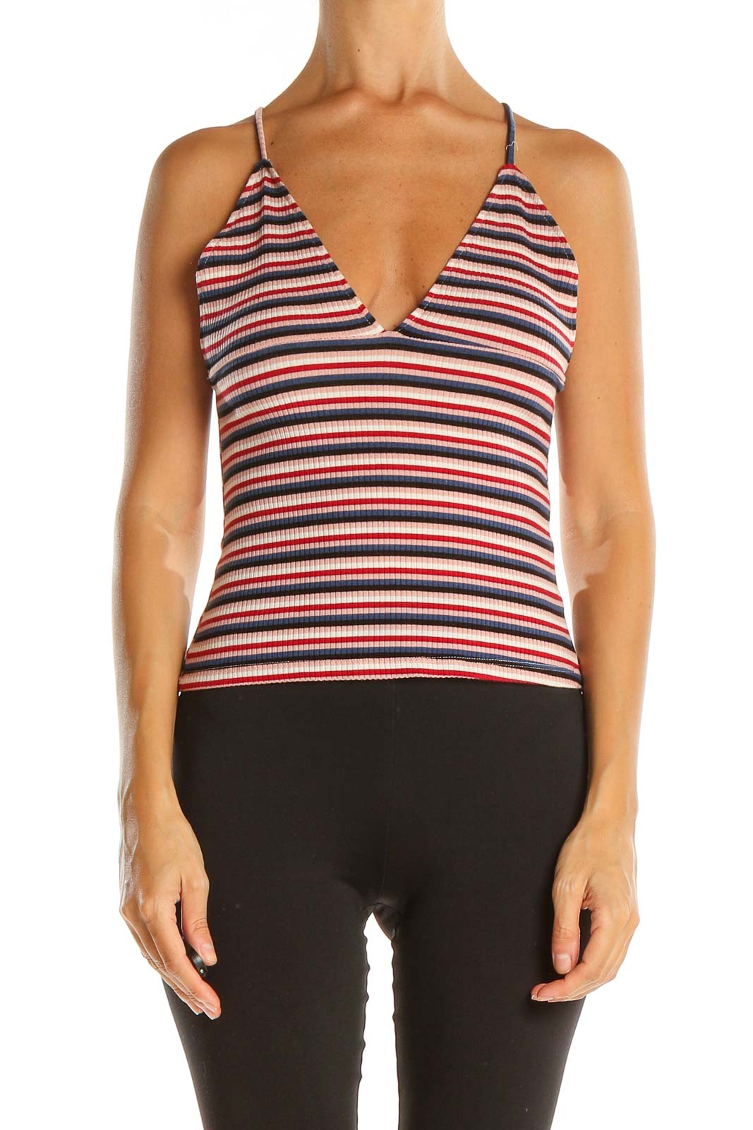 Multicolor Striped Tank Top Front
