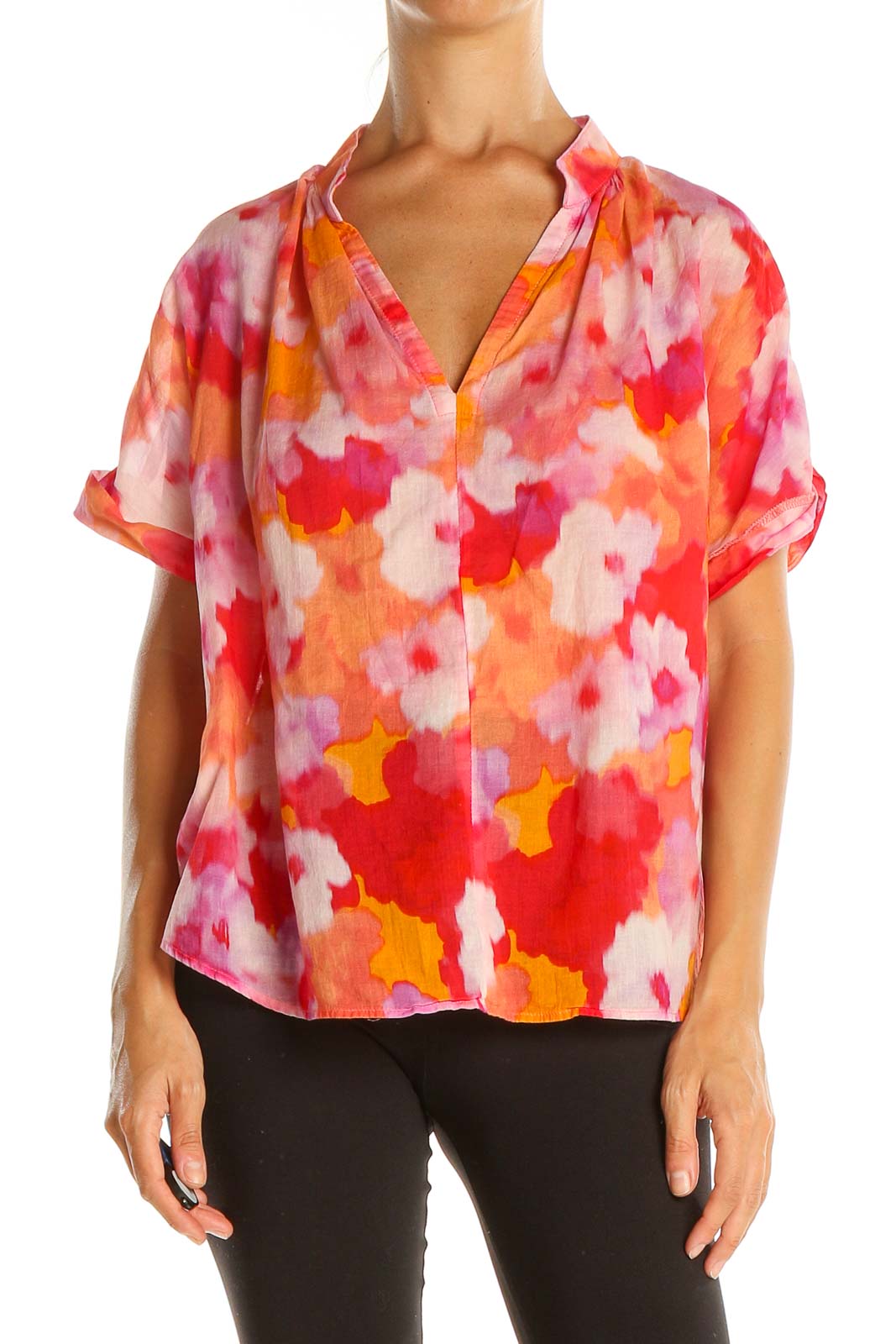 Multicolor Printed Classic Blouse Front
