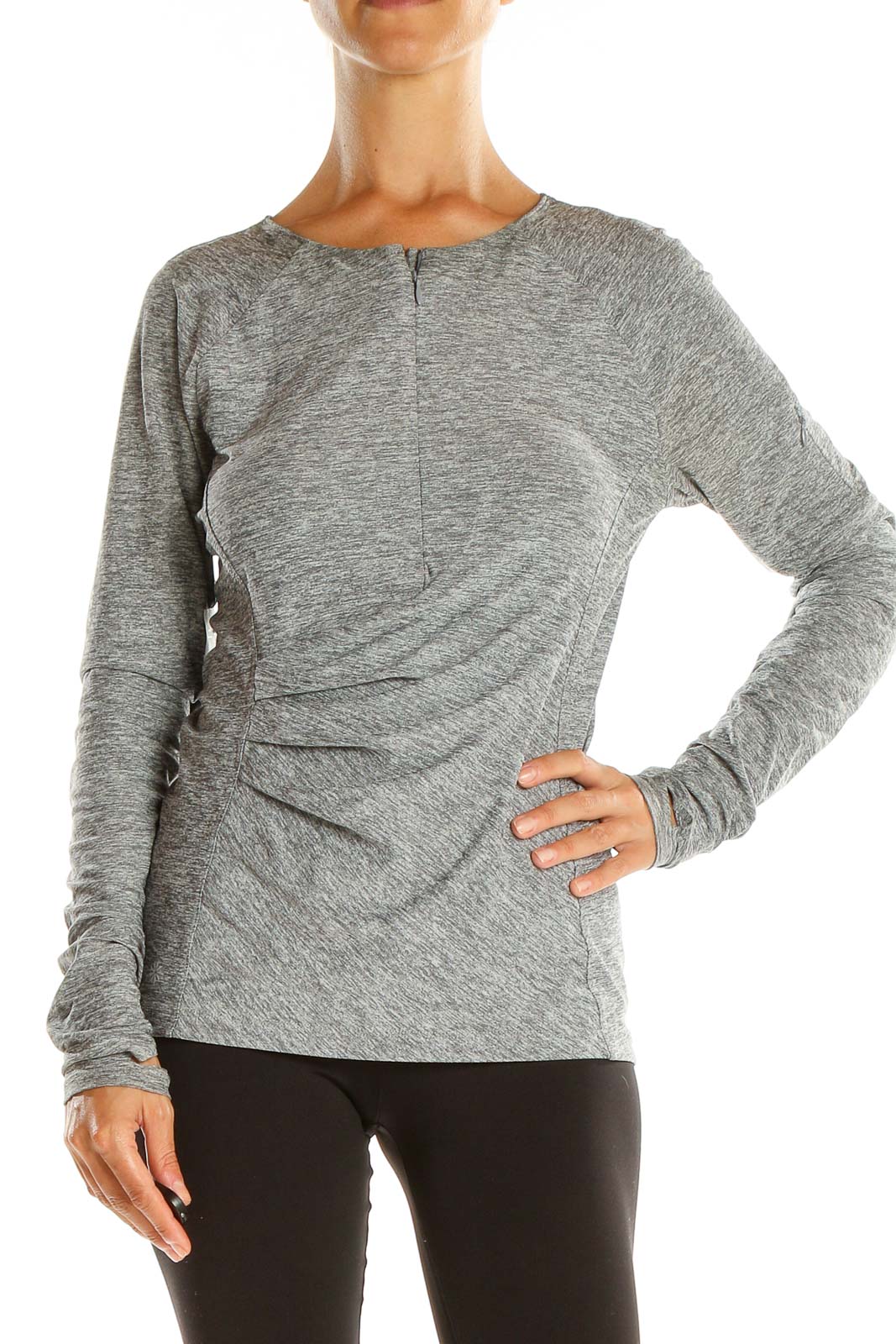 Gray Activewear Light Sweatshirt Front