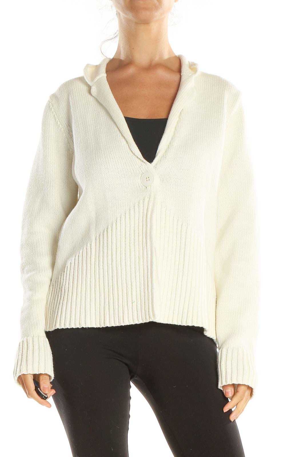 White Classic Sweater Front
