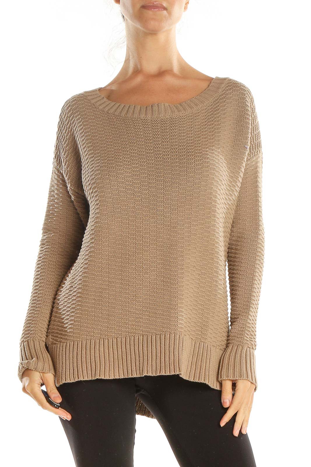 Brown All Day Wear Sweater Front