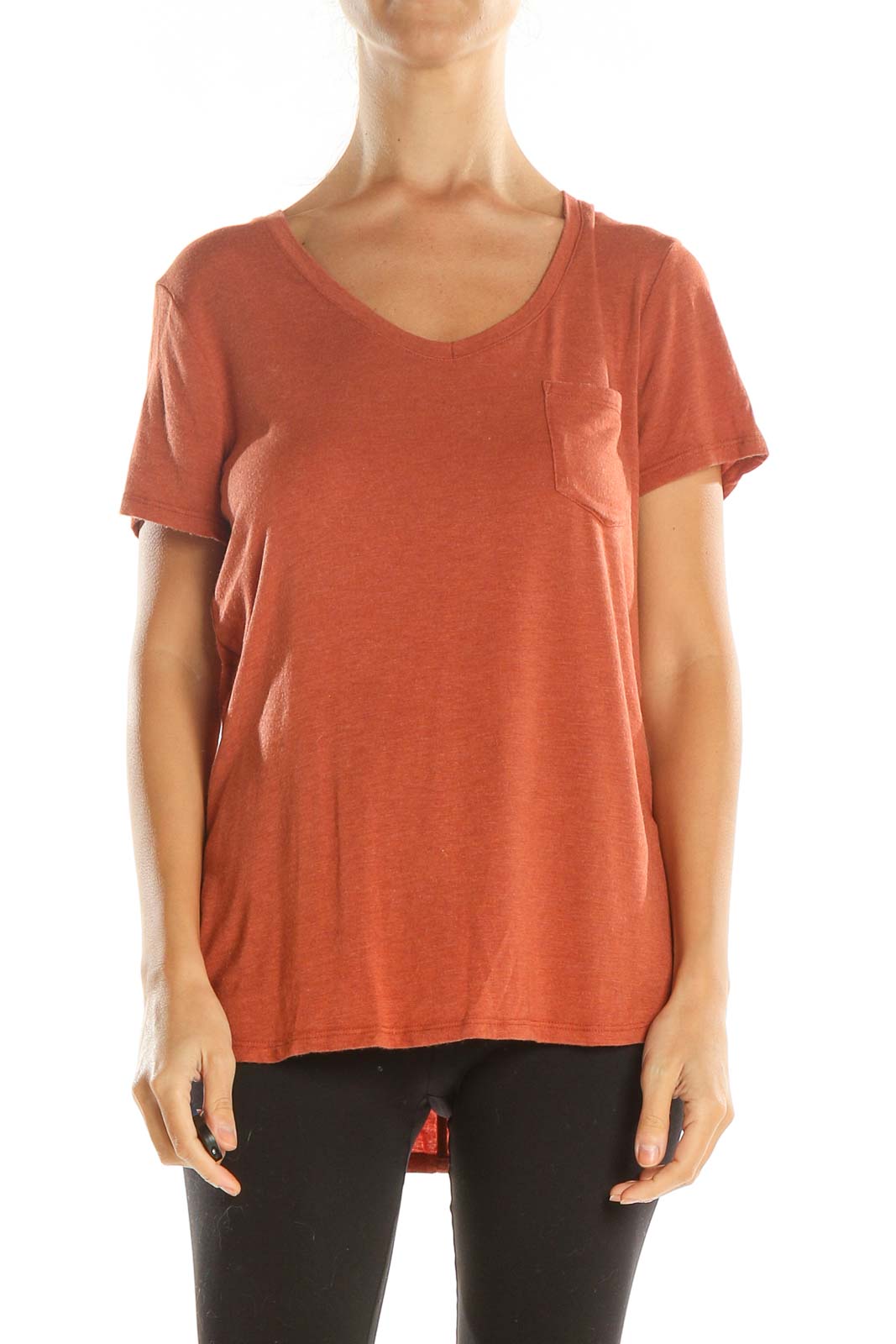Red Casual T-Shirt Front