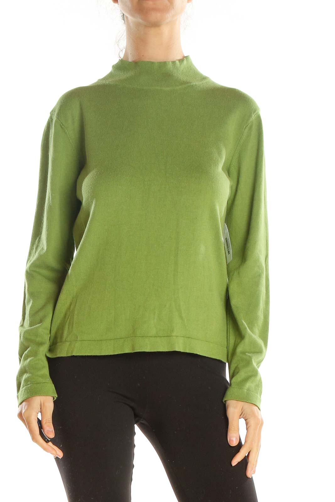 Green All Day Wear Sweater Front