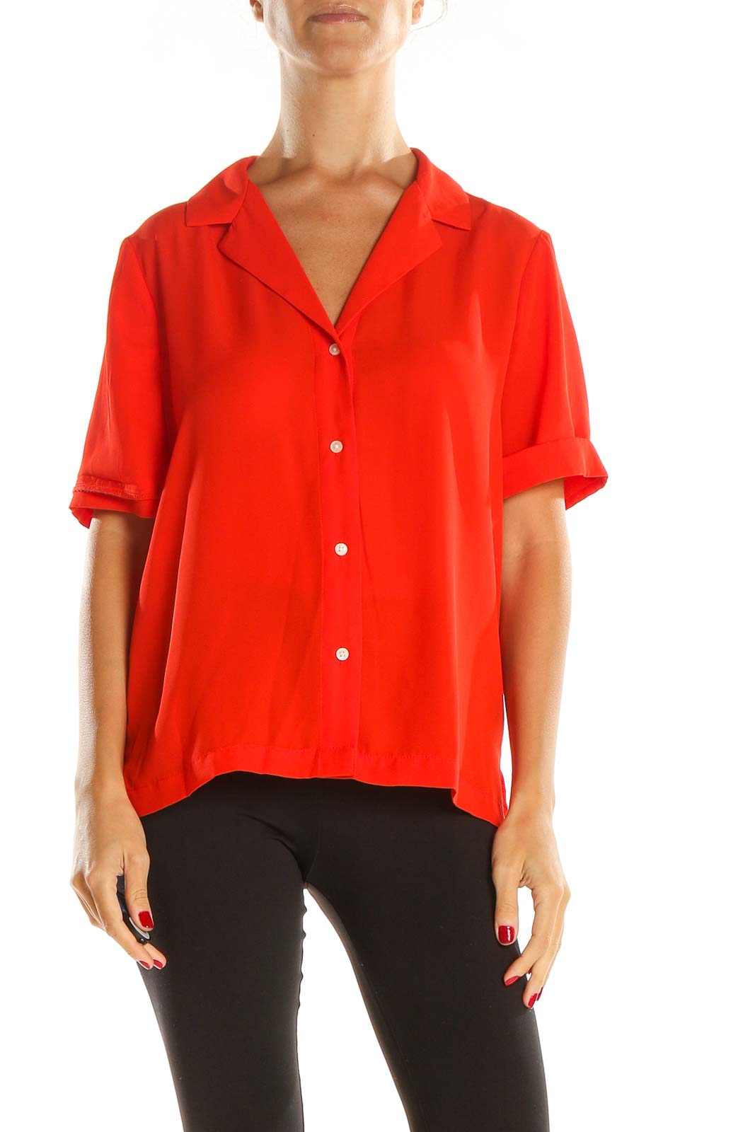 Red All Day Wear Top Front