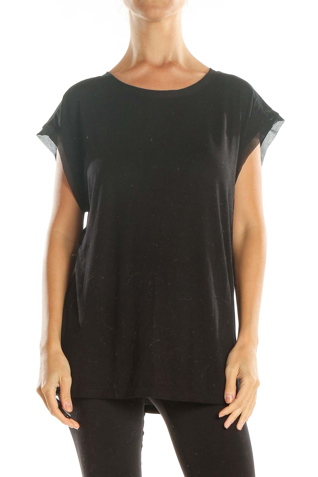 Black All Day Wear T-Shirt Front