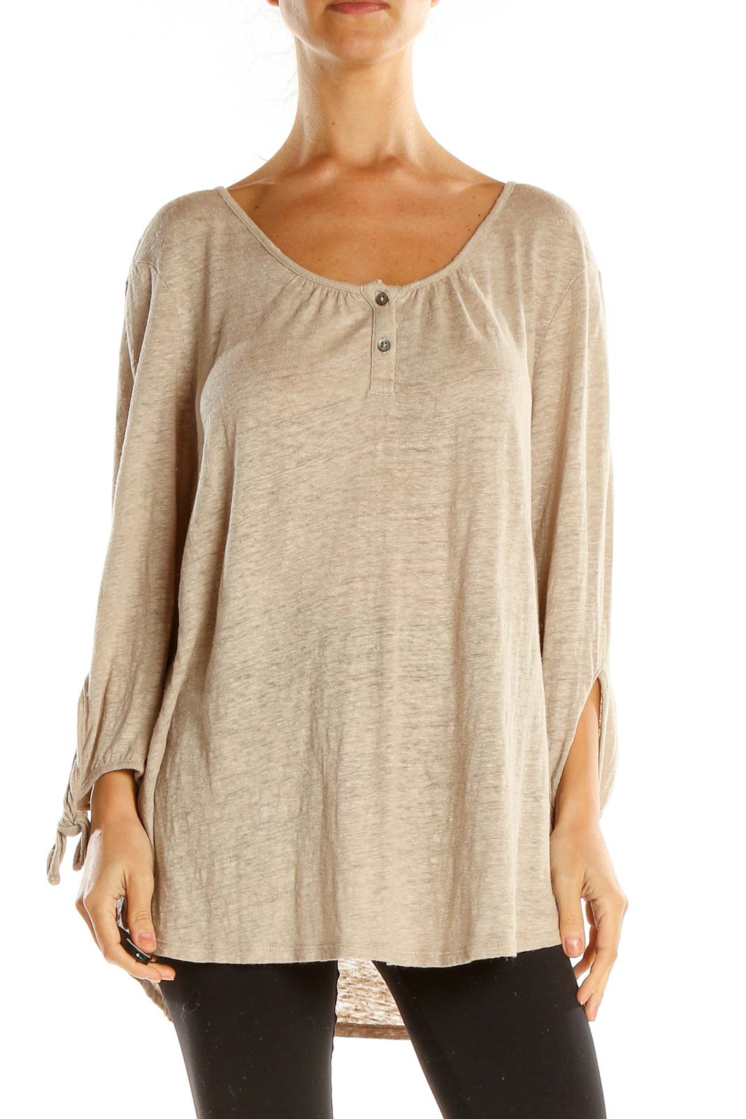Beige All Day Wear Top Front