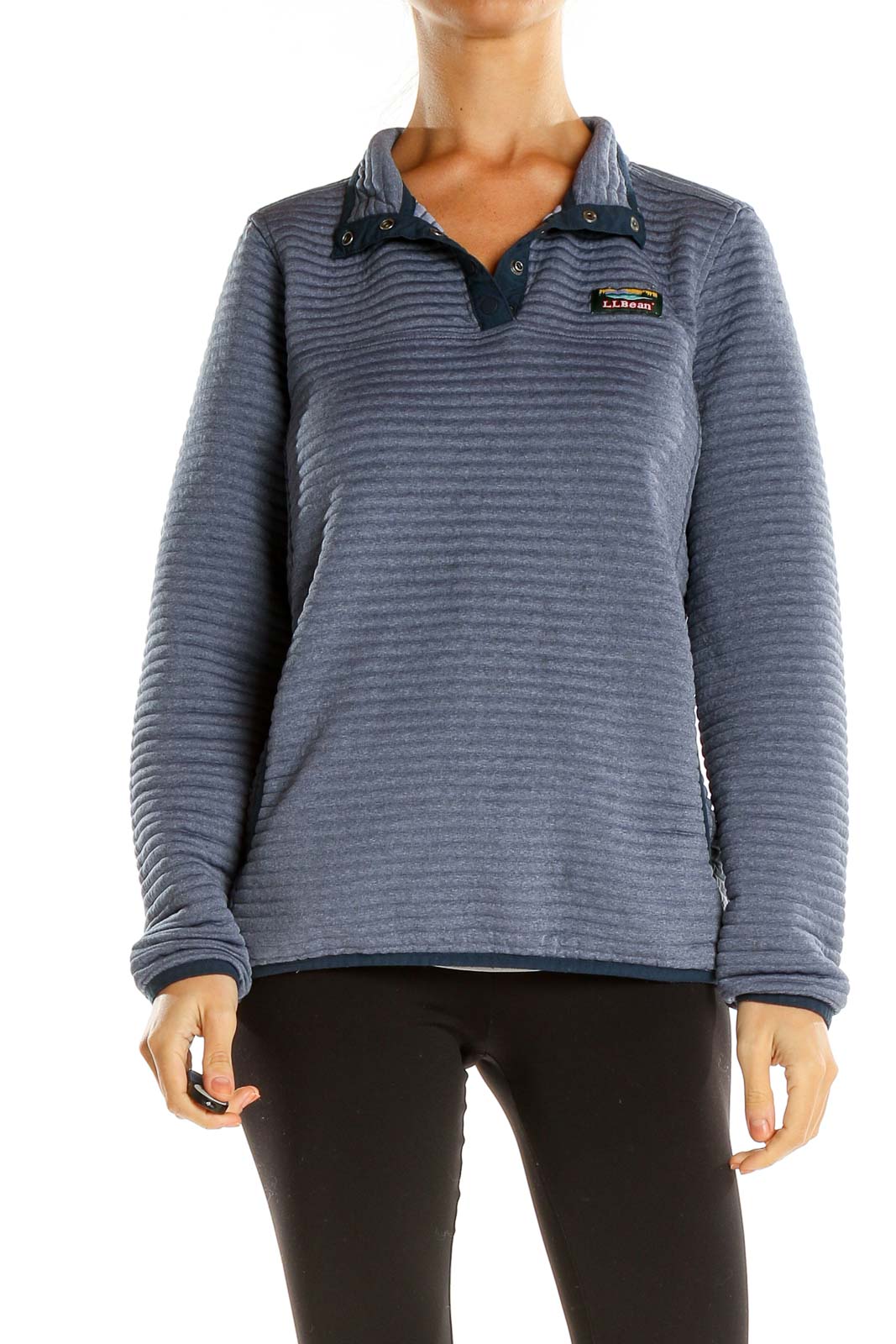 Blue Activewear Sweater Front