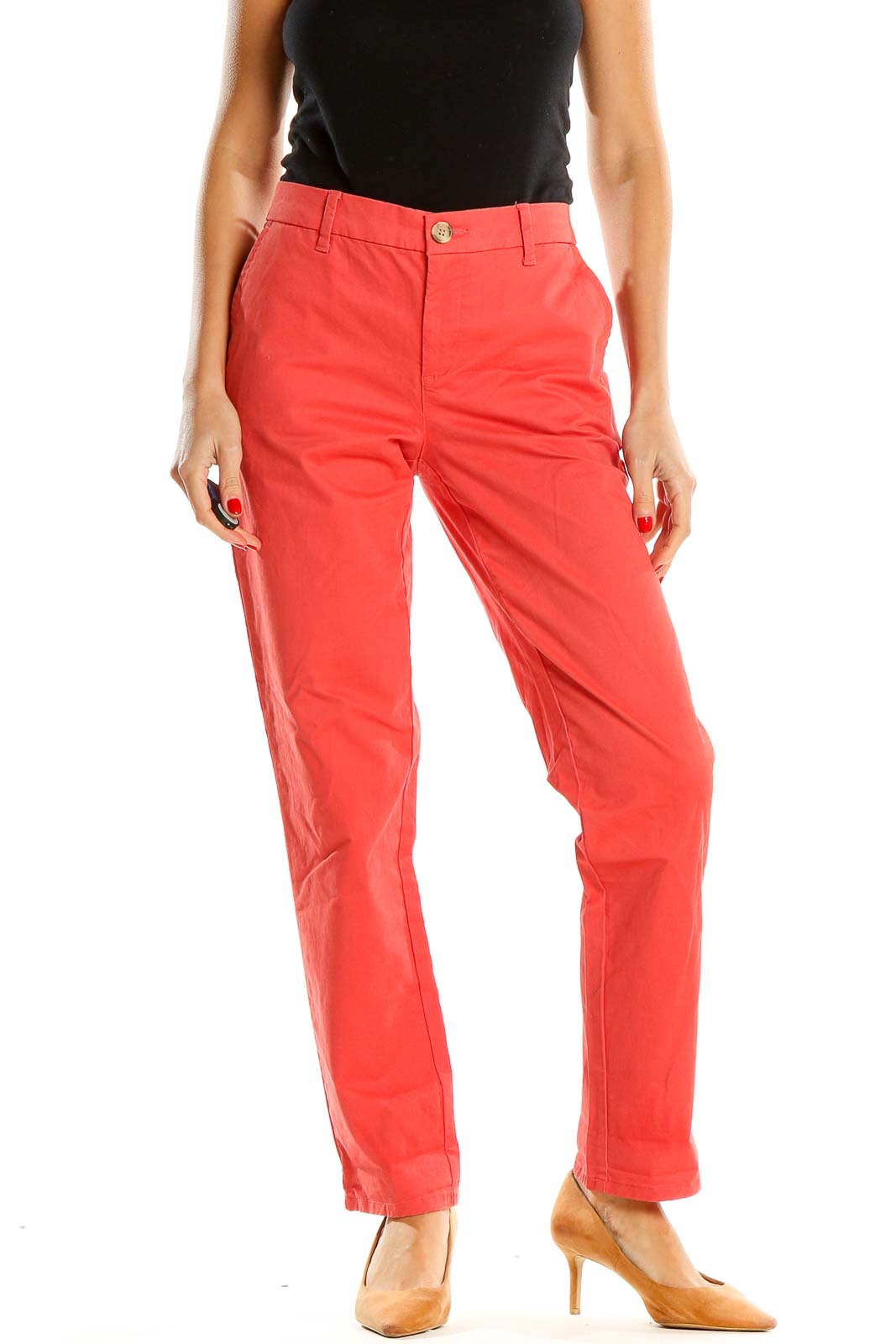 Red Classic Pants Front