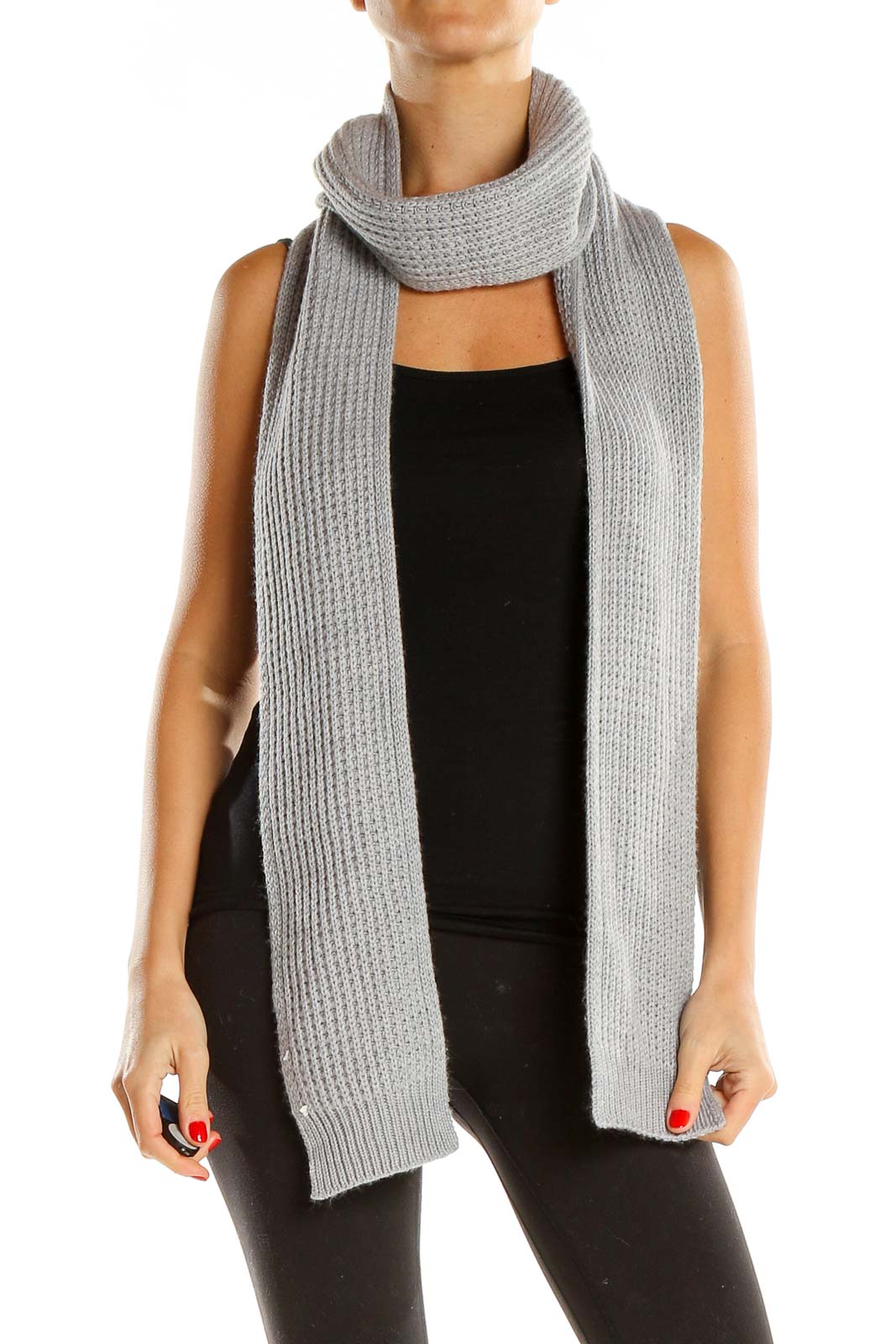 Gray Scarf Front